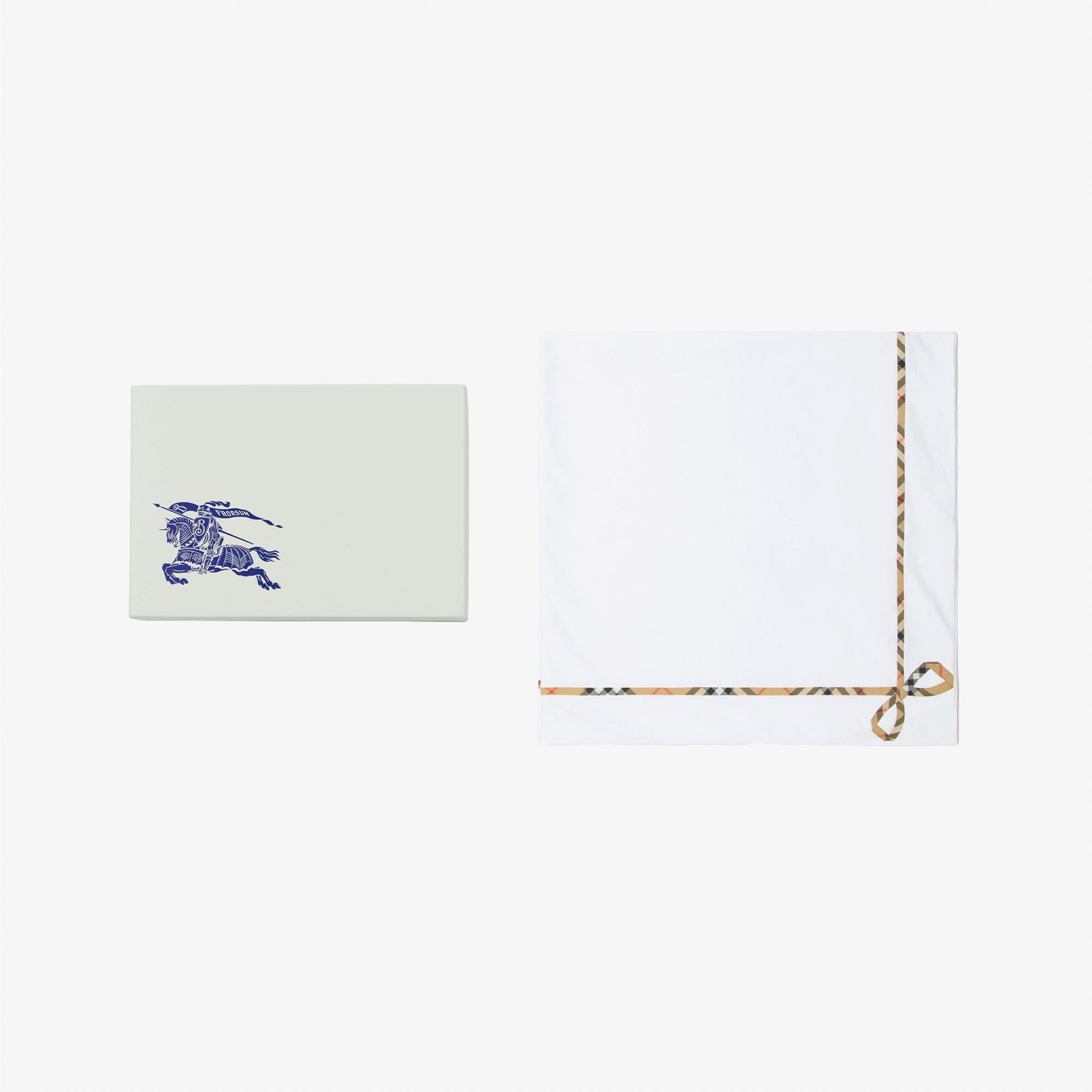 Burberry Check Çocuk Beyaz Battaniye