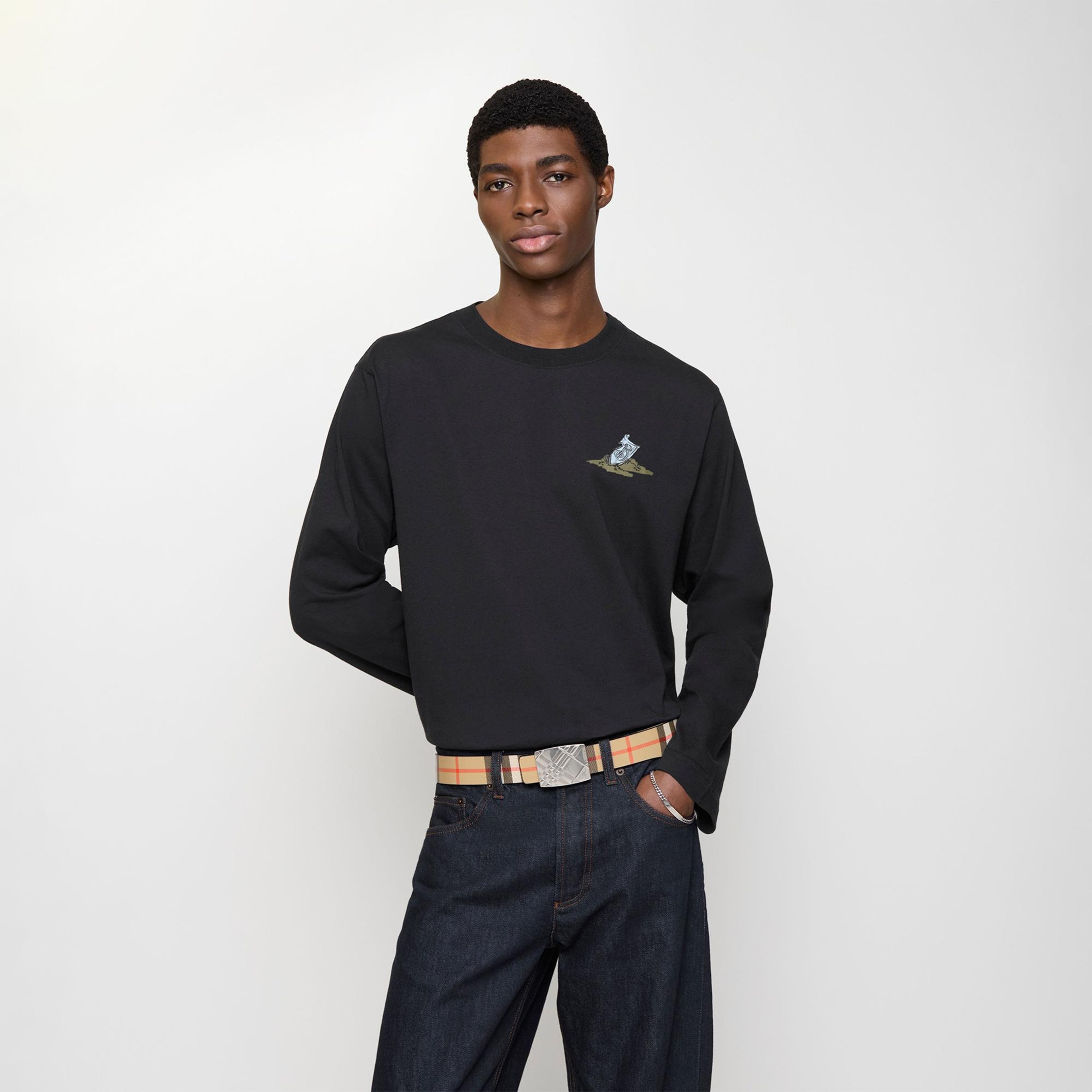 Burberry Check Engraved 35Mm Erkek Bej Kemer