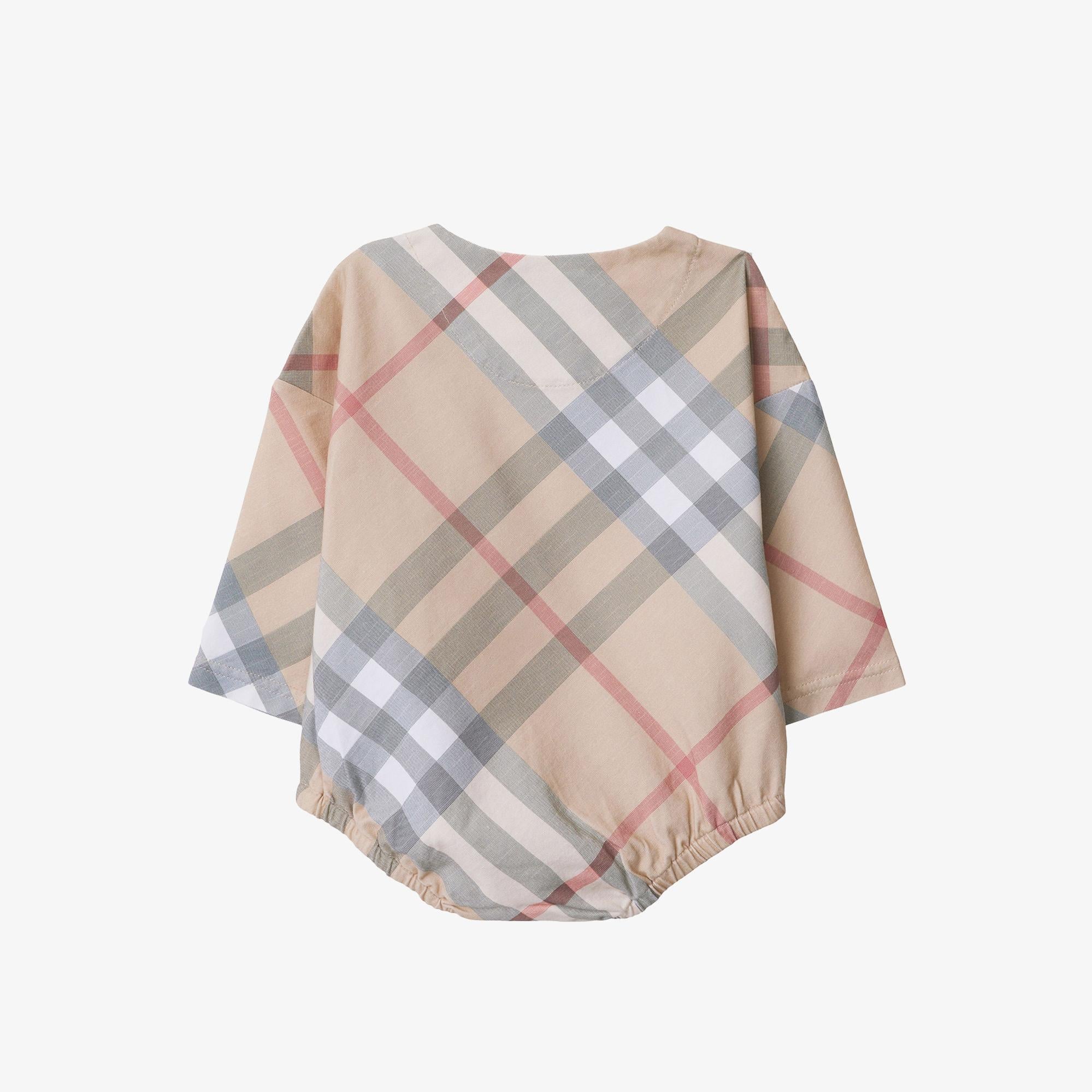 Burberry Dolby Ps Set Cotton Two-Piece Çocuk Bej Bebek Takımı