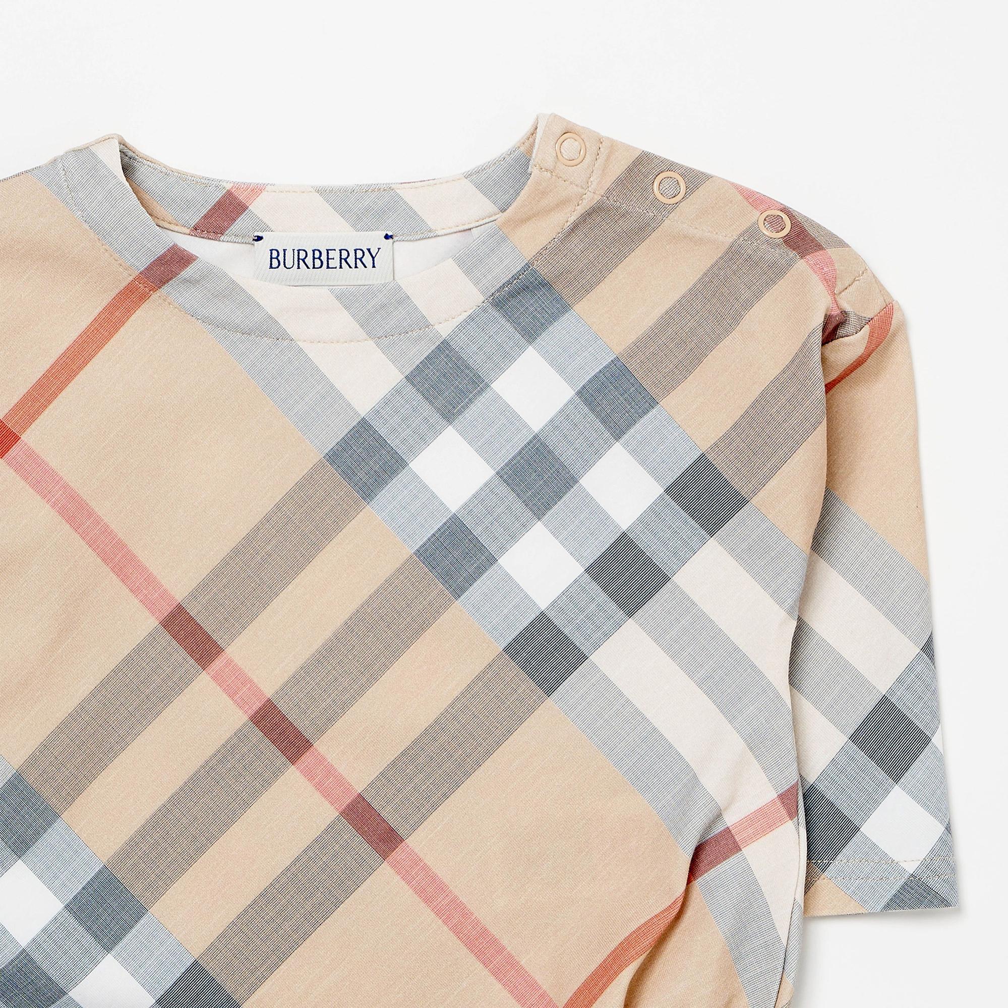 Burberry Dolby Ps Set Cotton Two-Piece Çocuk Bej Bebek Takımı