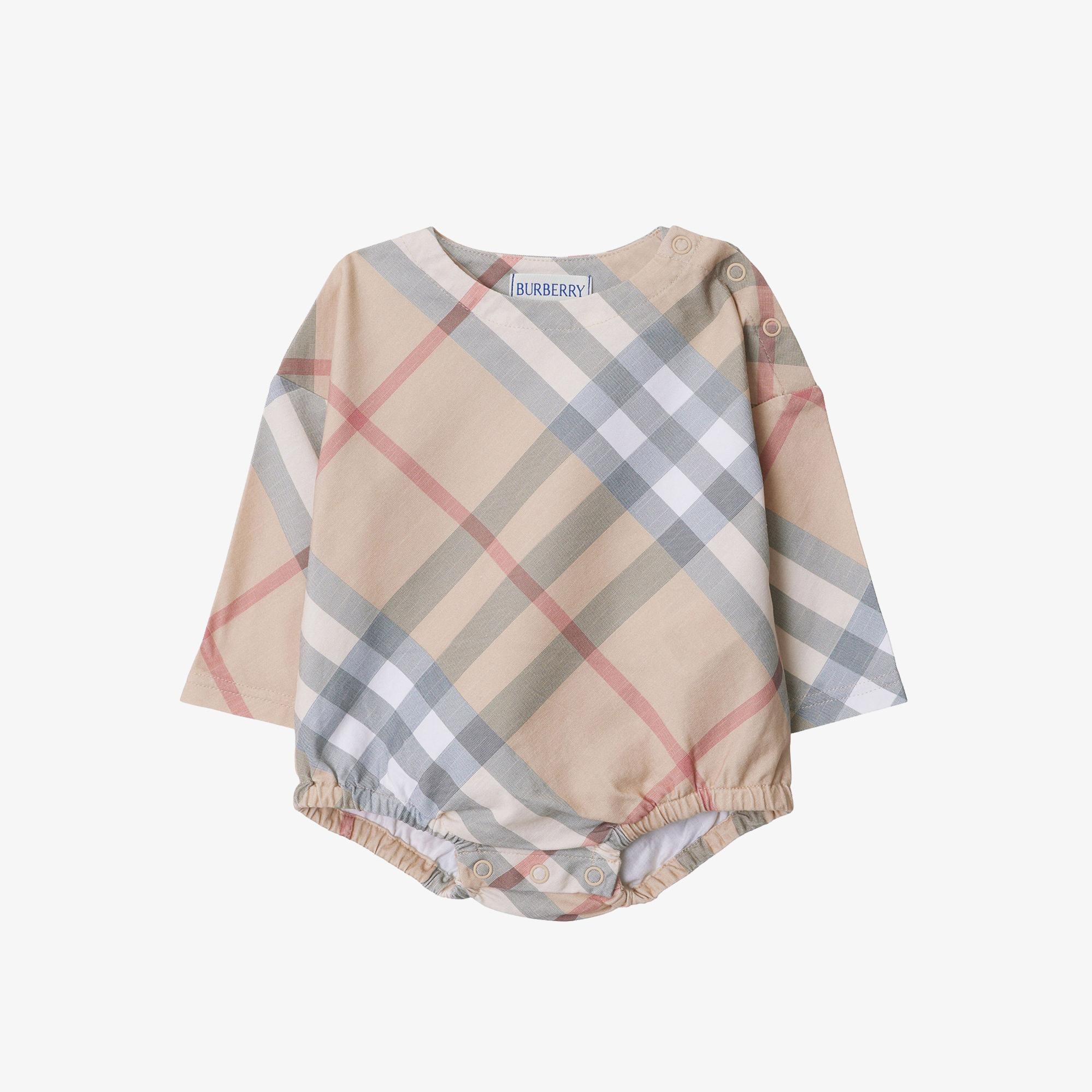 Burberry Dolby Ps Set Cotton Two-Piece Çocuk Bej Bebek Takımı