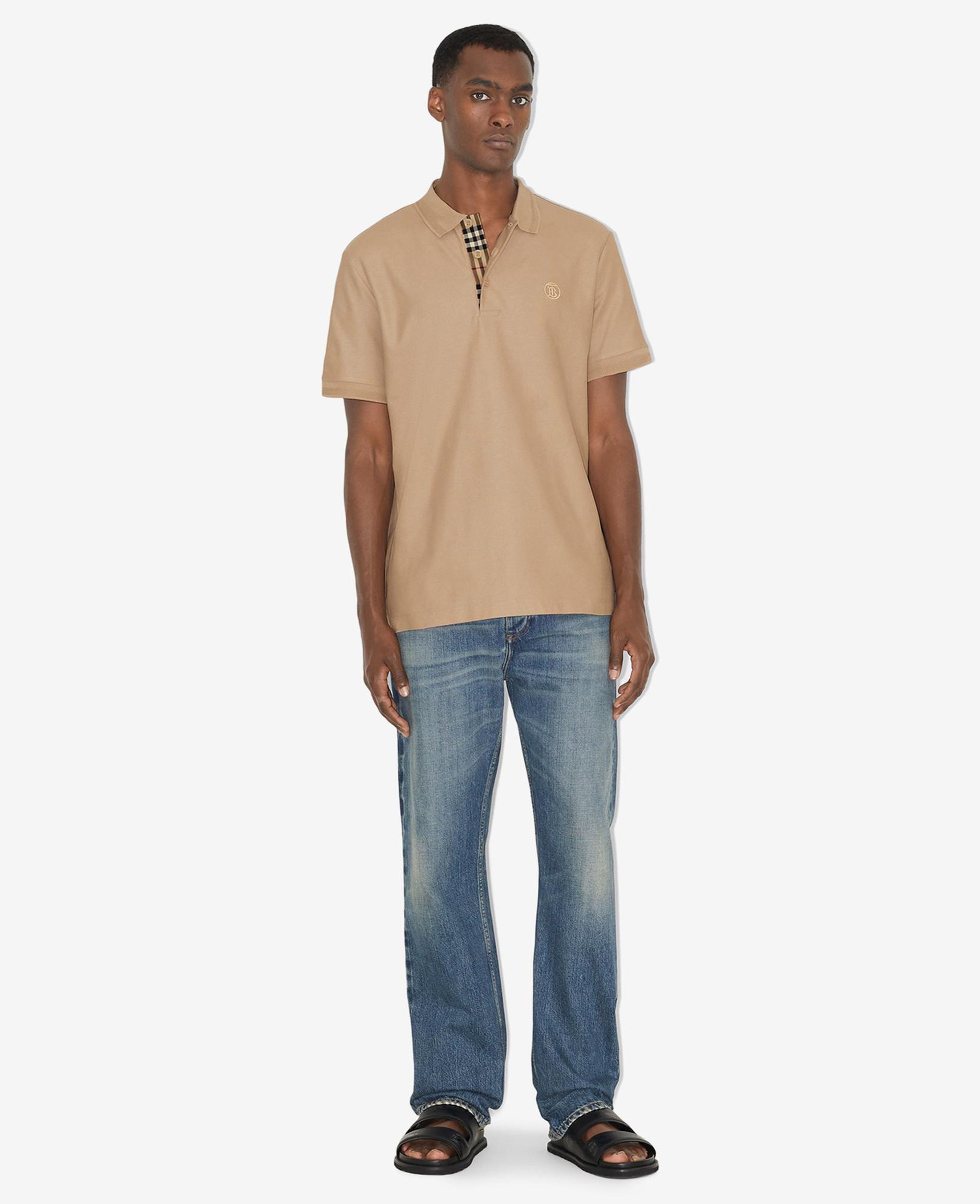 Burberry Eddie Cotton Erkek Bej Polo