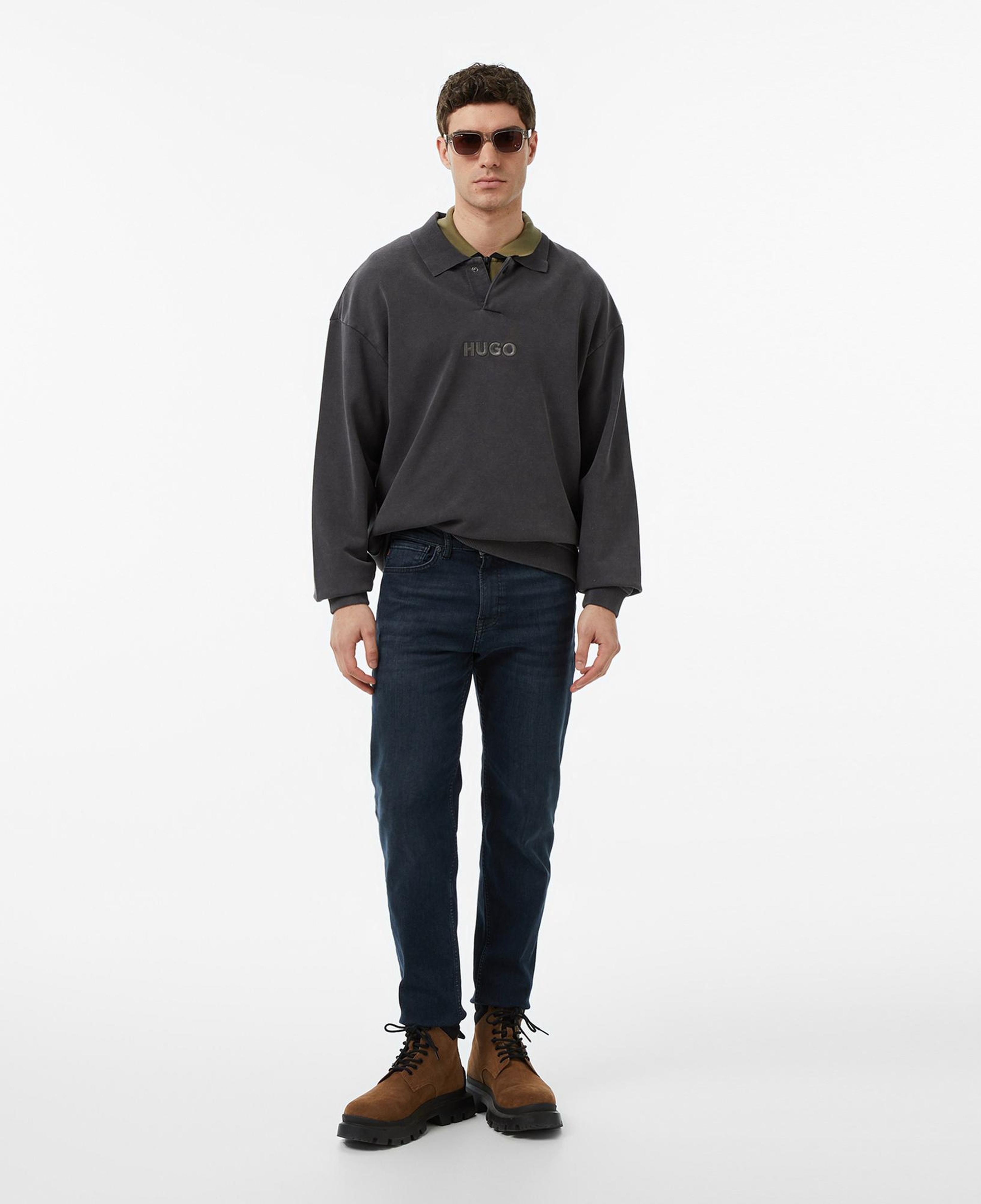 Hugo Delwy Erkek Siyah Sweatshirt