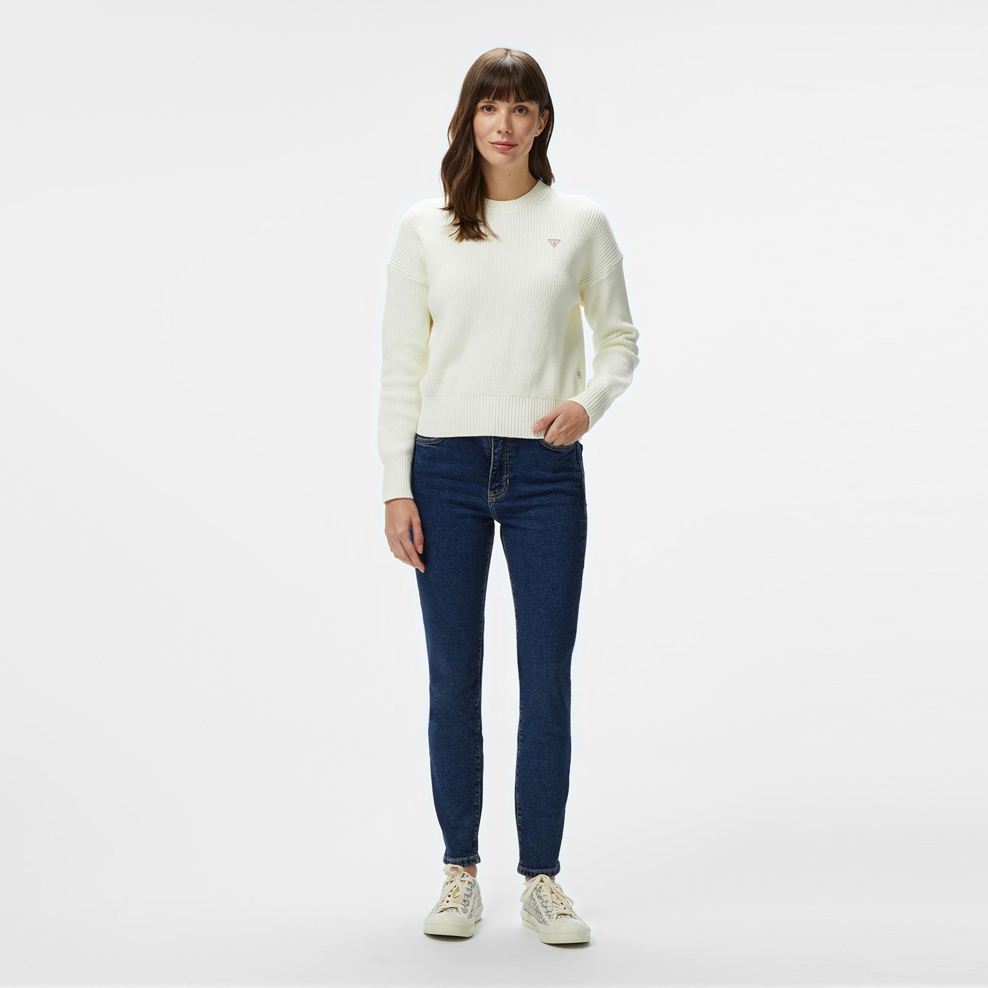 Guess Kadın Beyaz Kazak