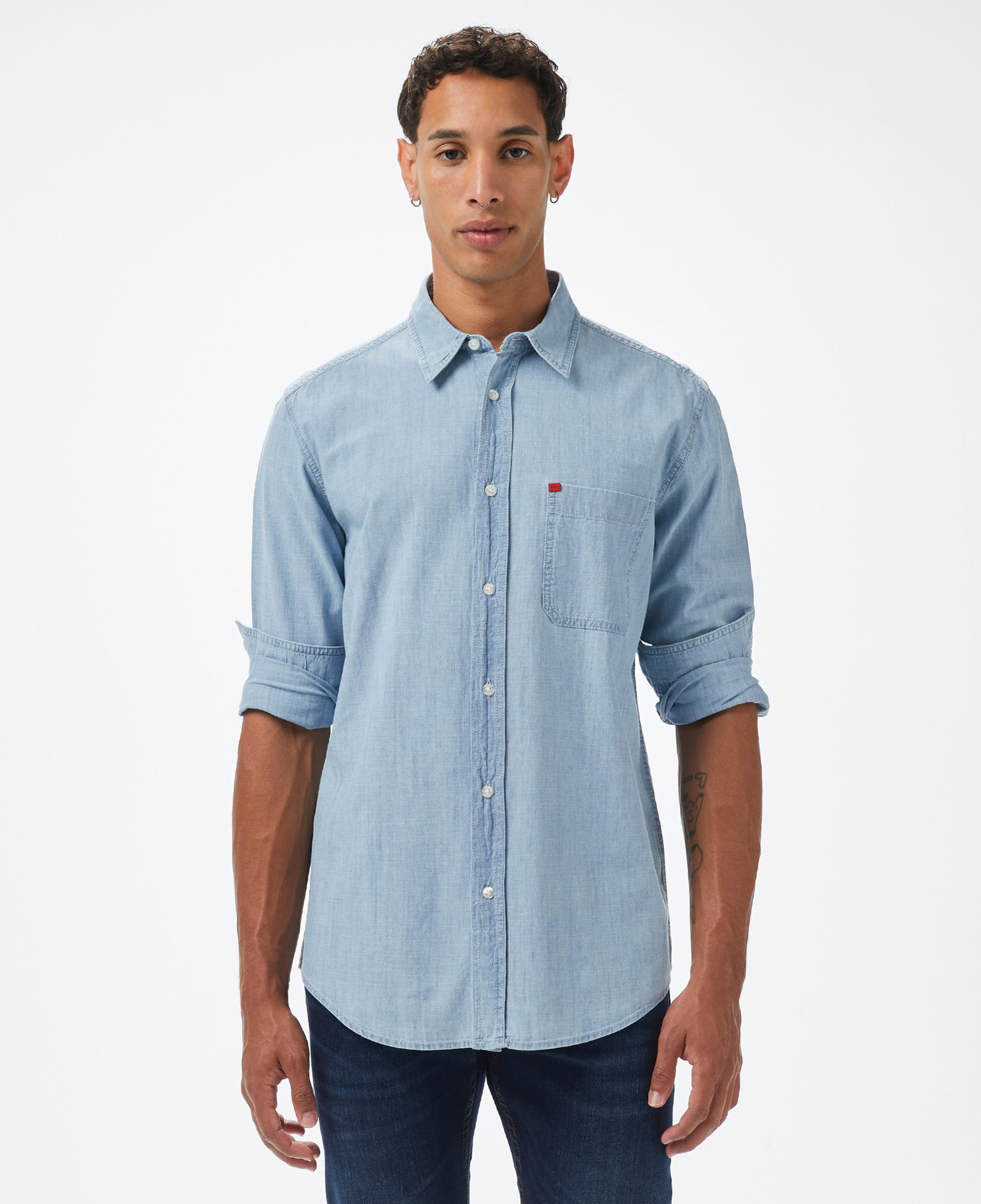 Hugo Erillo Erkek Mavi Gömlek