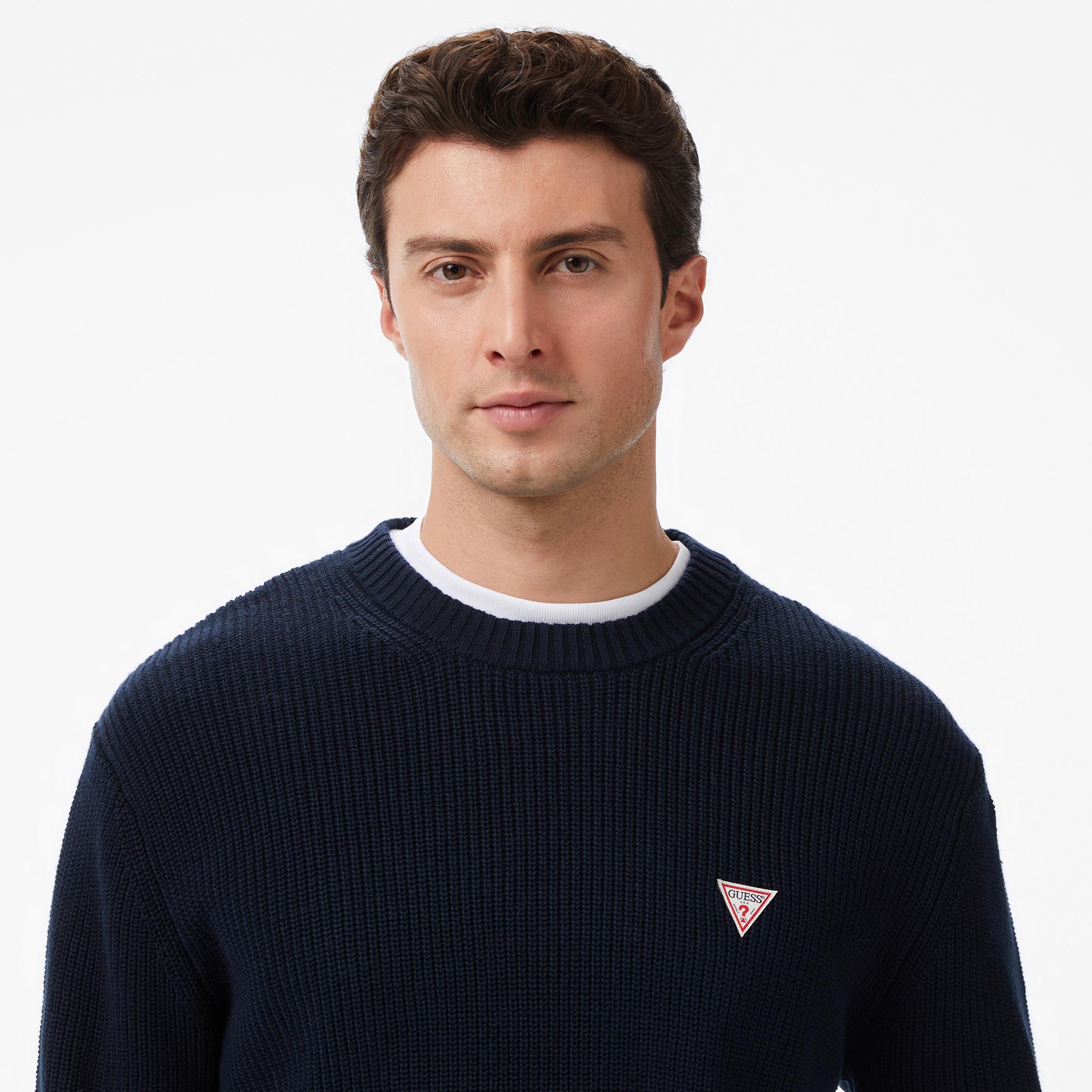 Guess Erkek Lacivert Triko