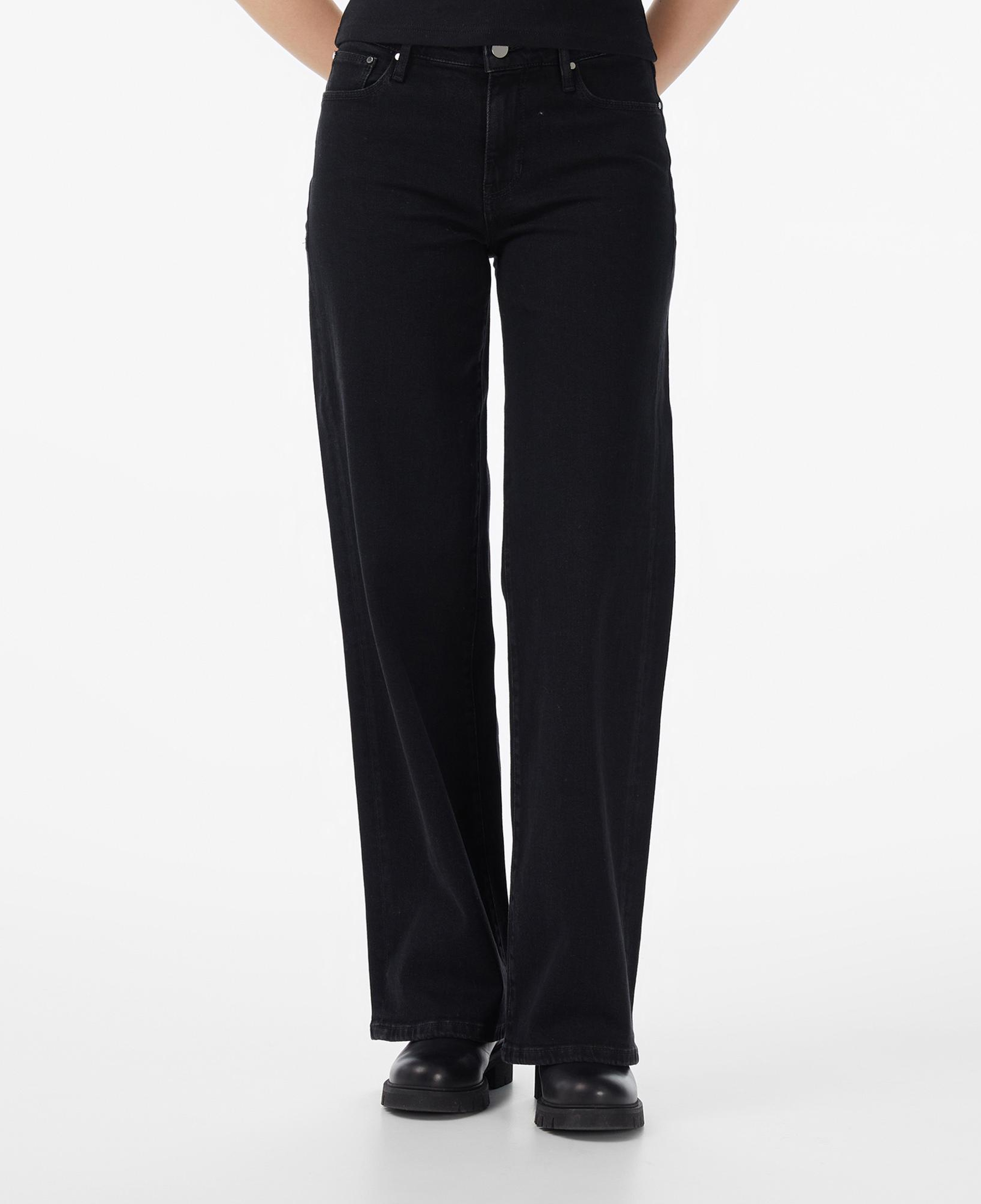 Guess Bellaggio Kaşmir Karışımlı Palazzo Fit Kadın Siyah Jean