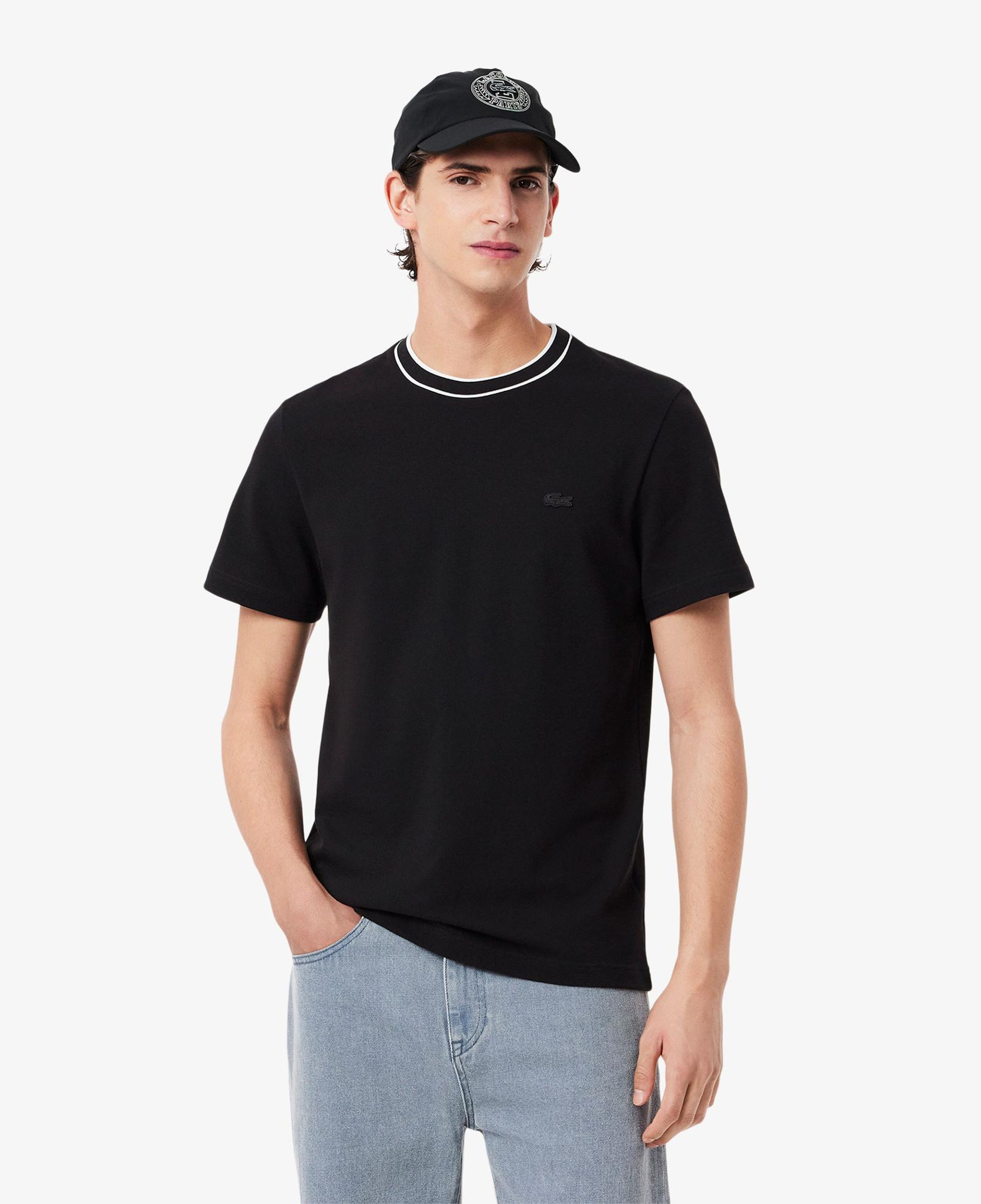 Lacoste Erkek Regular Fit Bisiklet Yaka Siyah T-Shirt