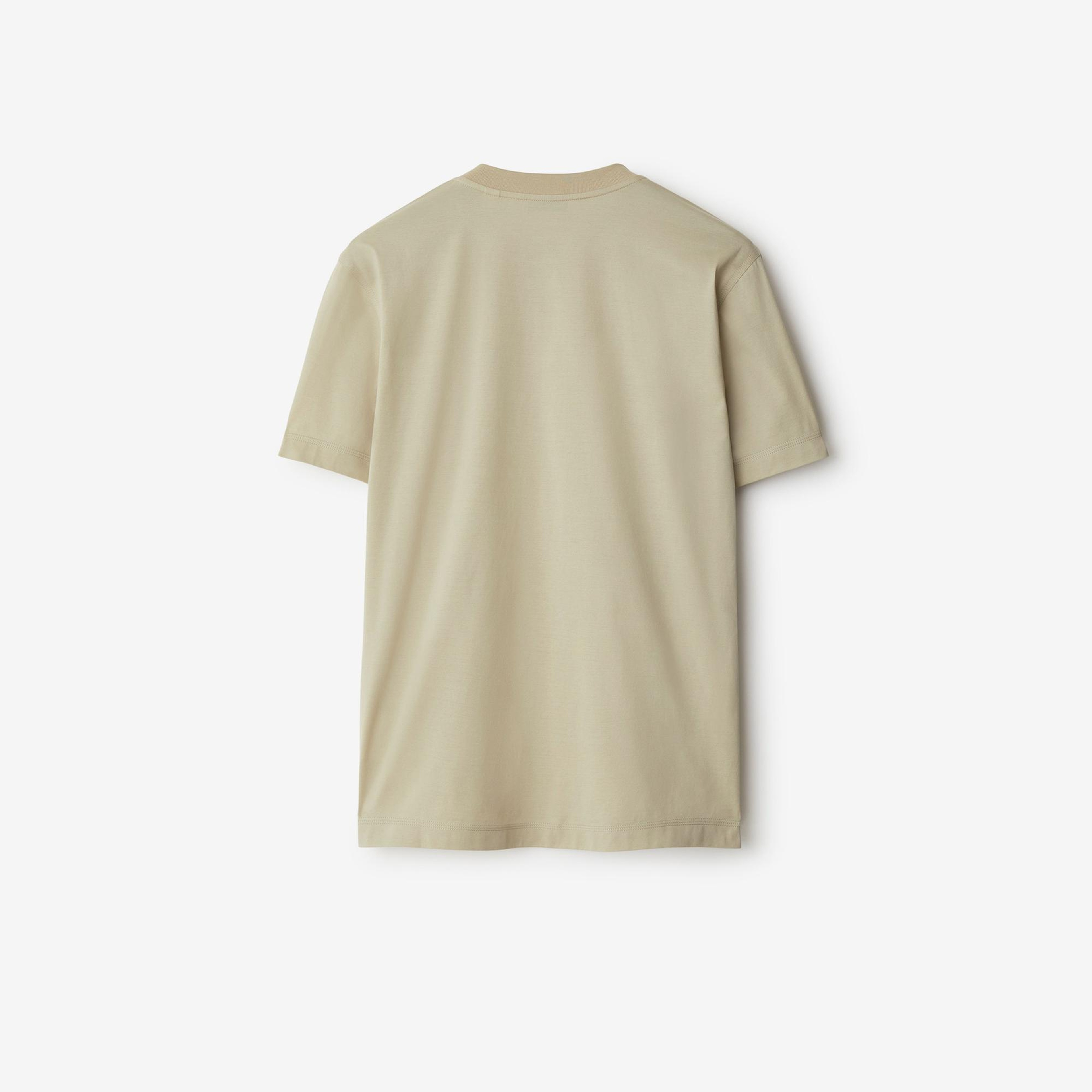 Burberry Pamuklu Erkek Krem Rengi T-Shirt