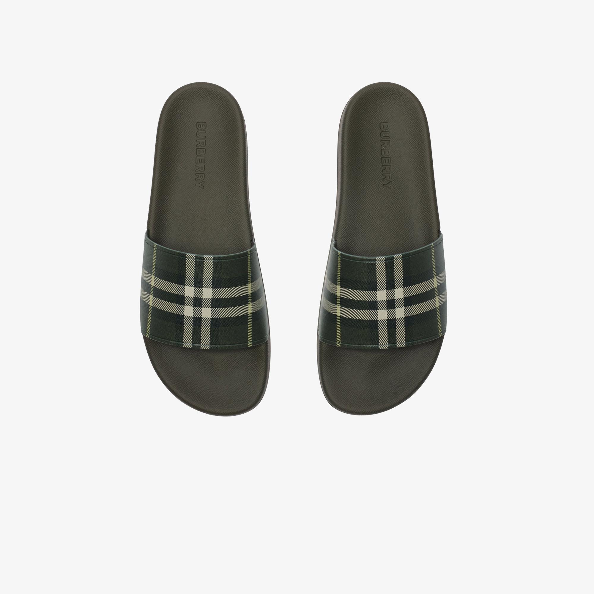 Burberry Furley Check Erkek Siyah Terlik