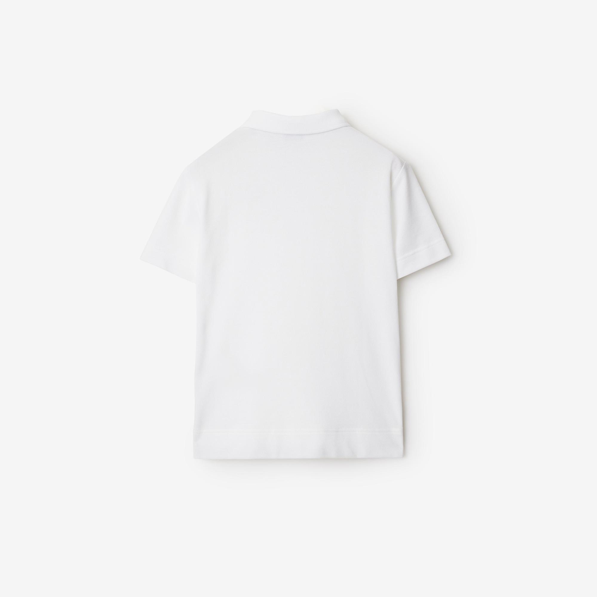 Burberry Johane Cotton Çocuk Beyaz Polo