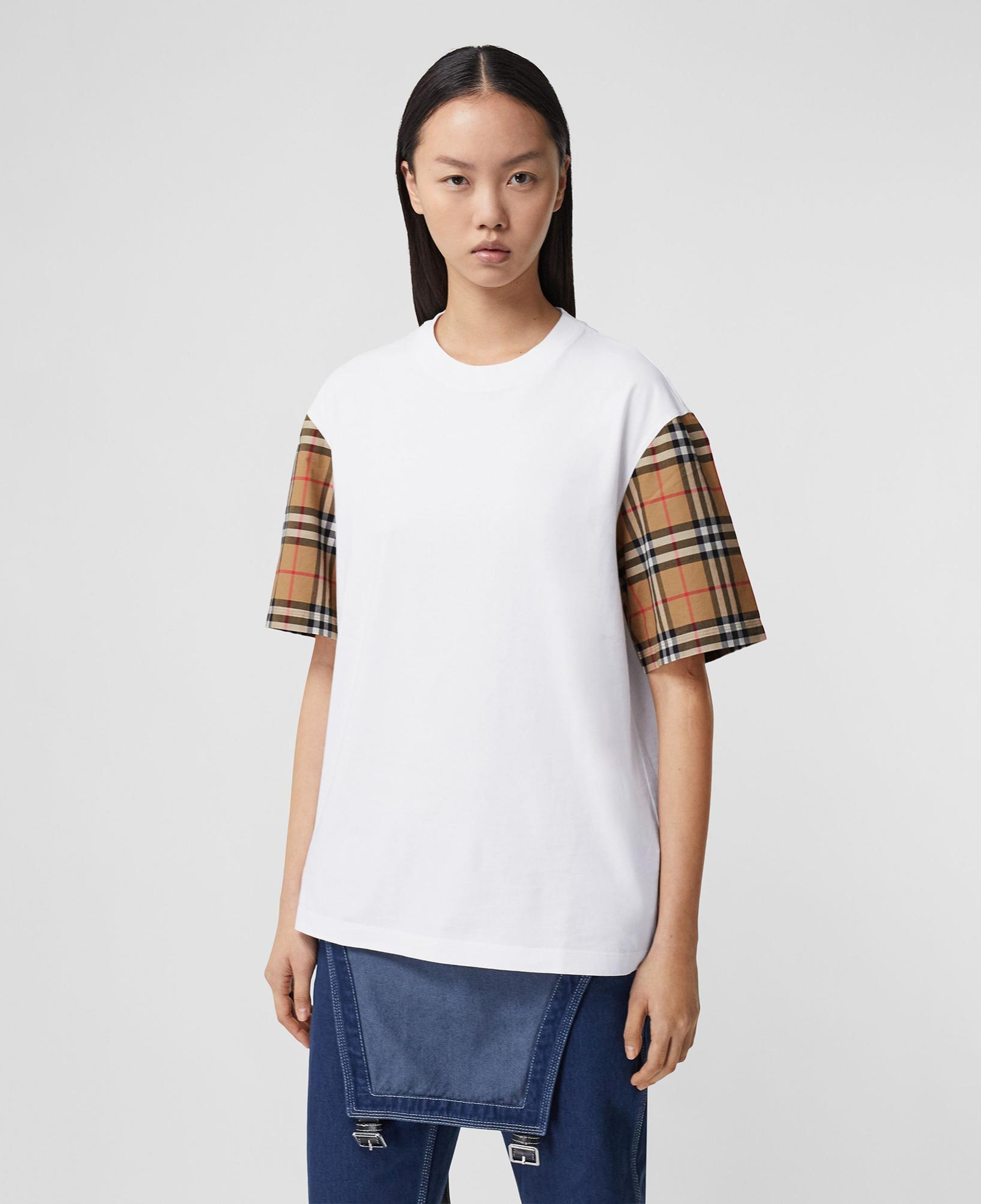 Burberry Serra Vintage Cotton Kadın Beyaz T-Shirt