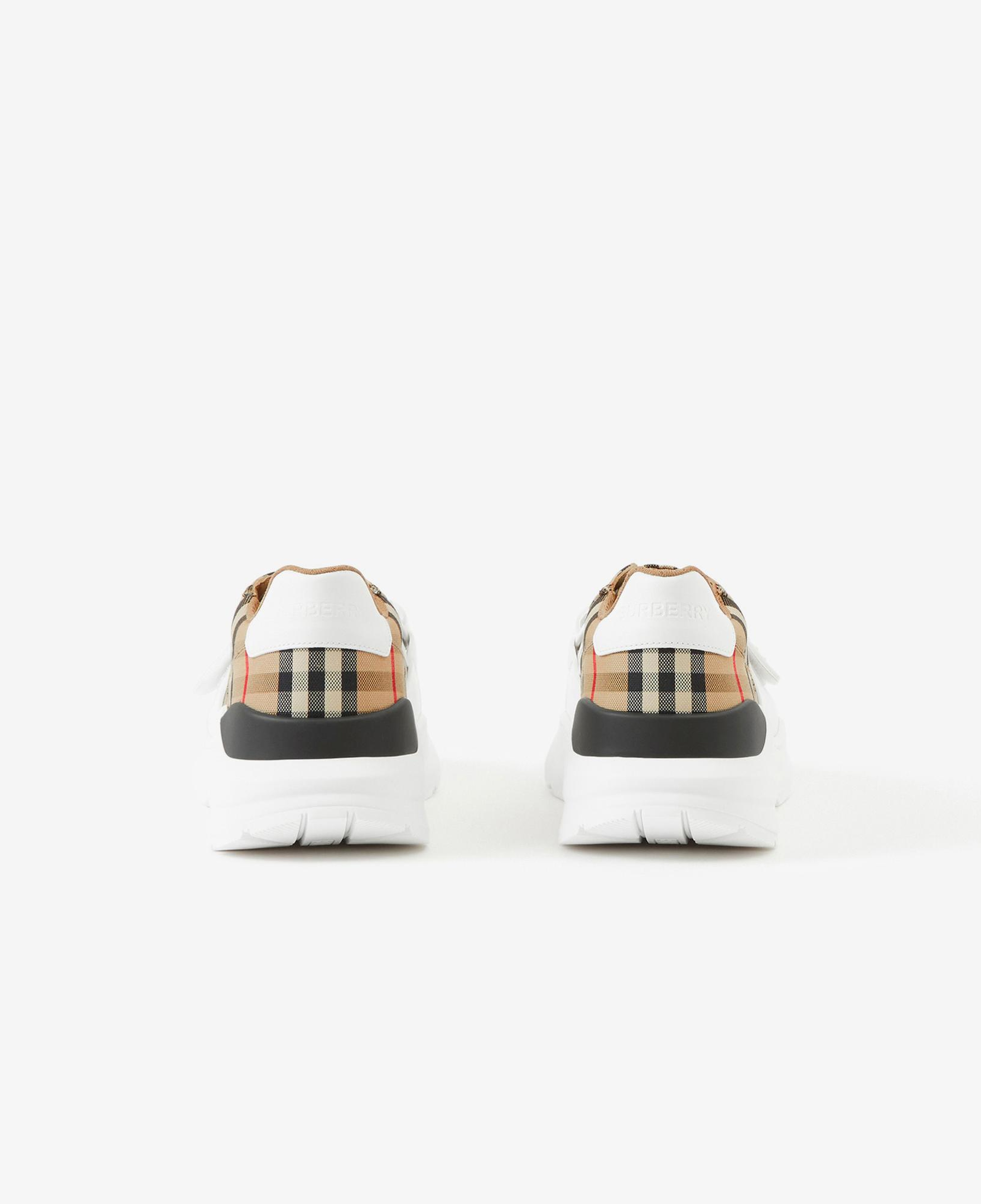 Burberry Check and Leather Kadın Bej Sneaker
