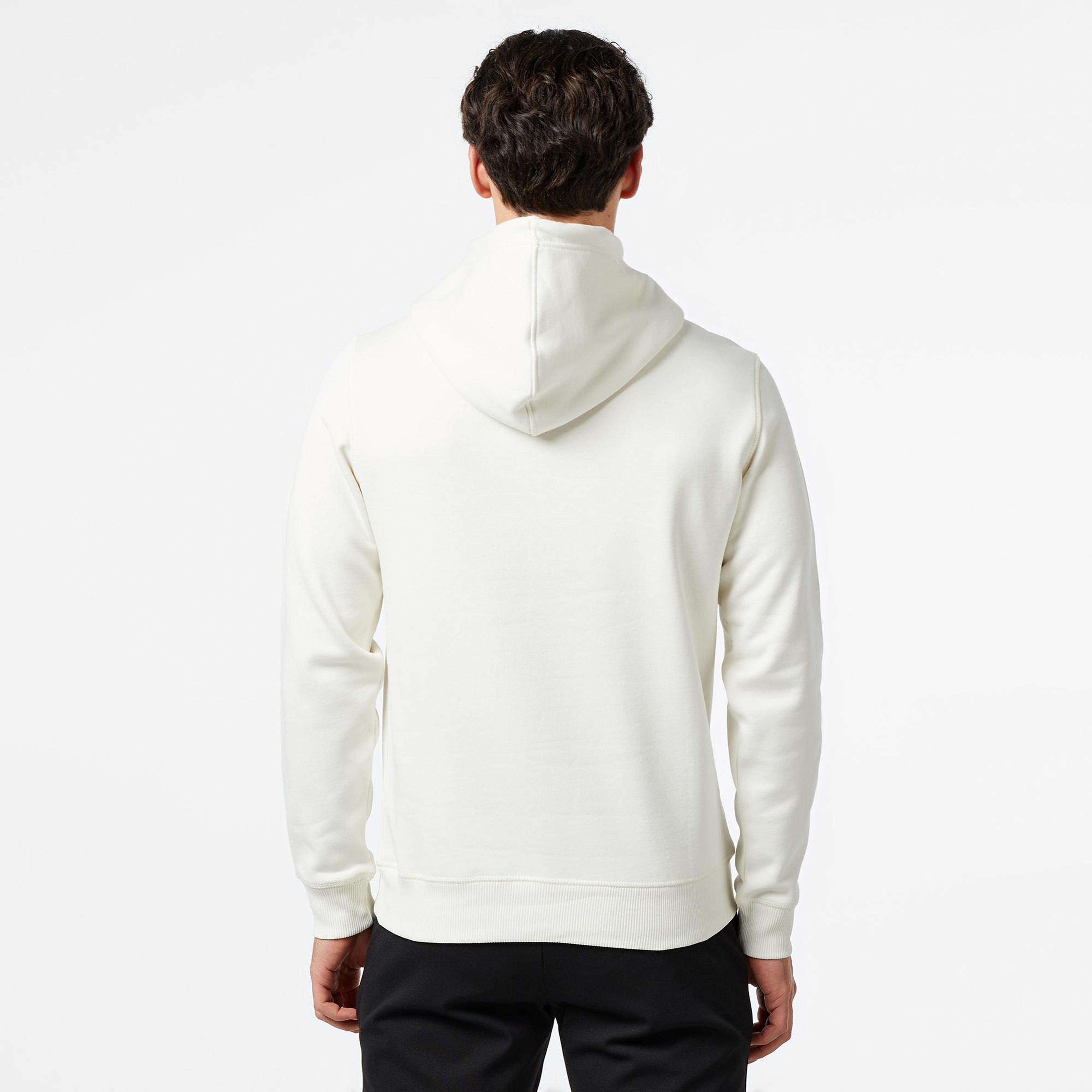 Calvin Klein Jeans Monologo Erkek Beyaz Hoodie