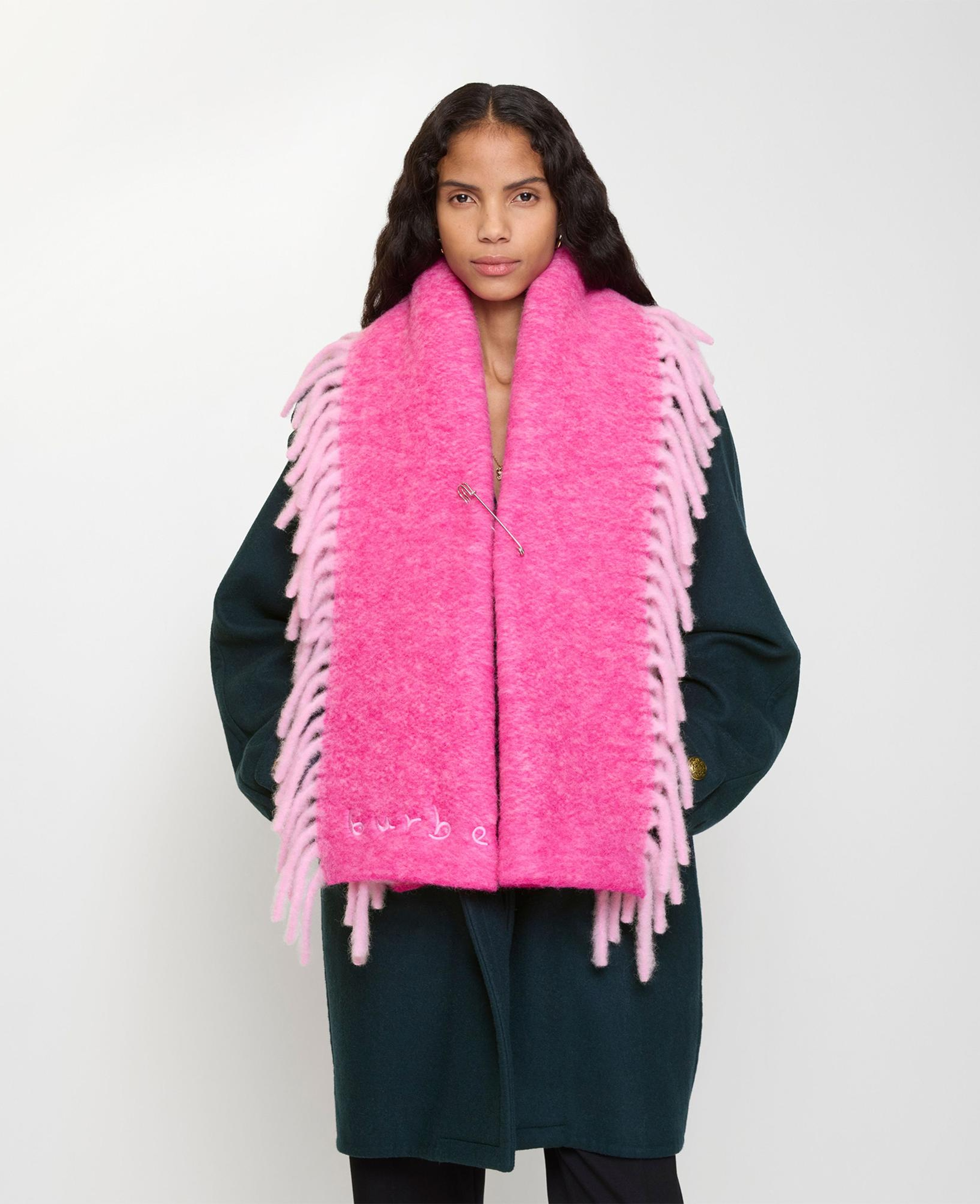 Burberry Alpaca Happy Kadın Pembe Atkı