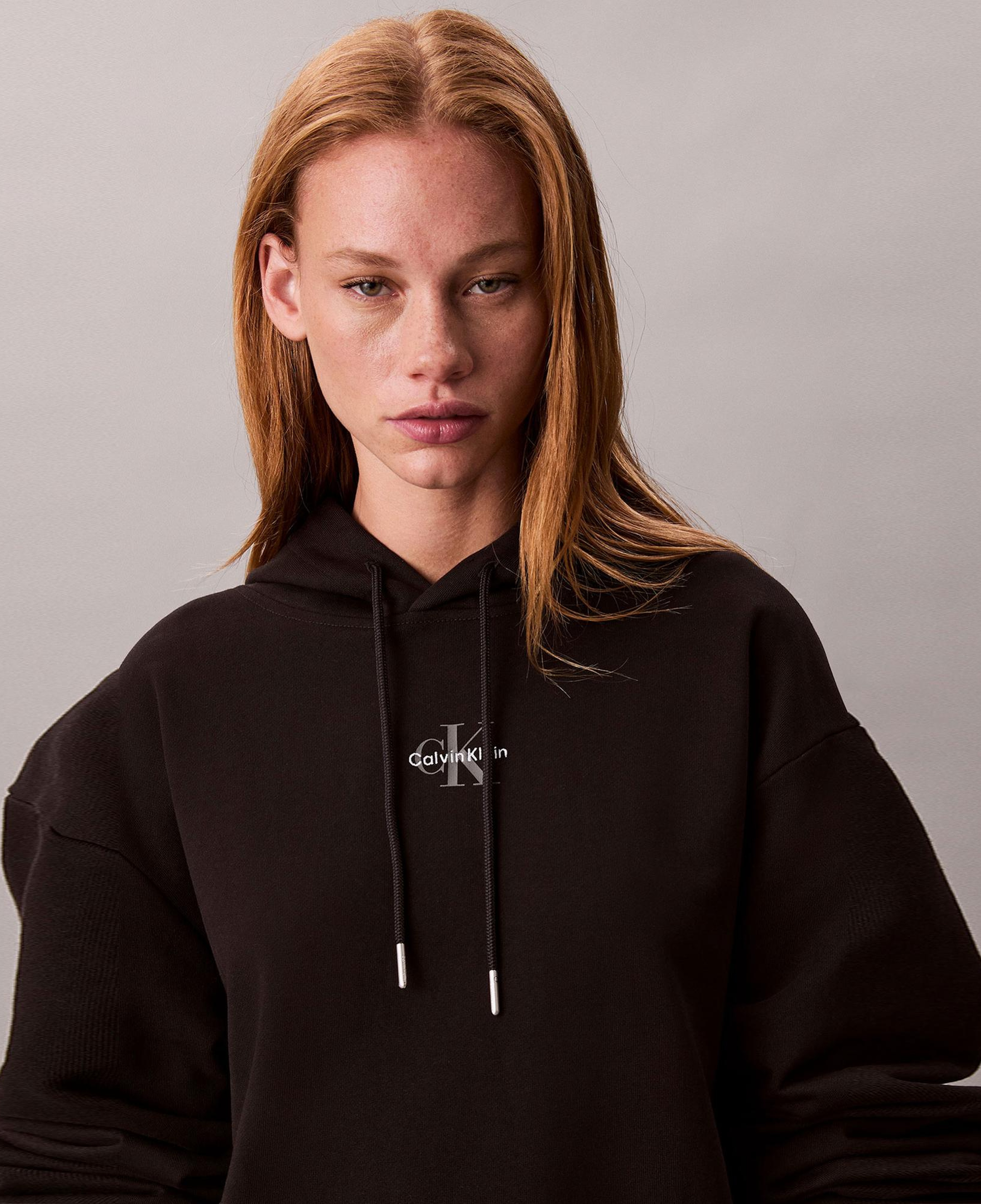 Calvin Klein Monologo Premium Terry  Kadın Siyah Elbise