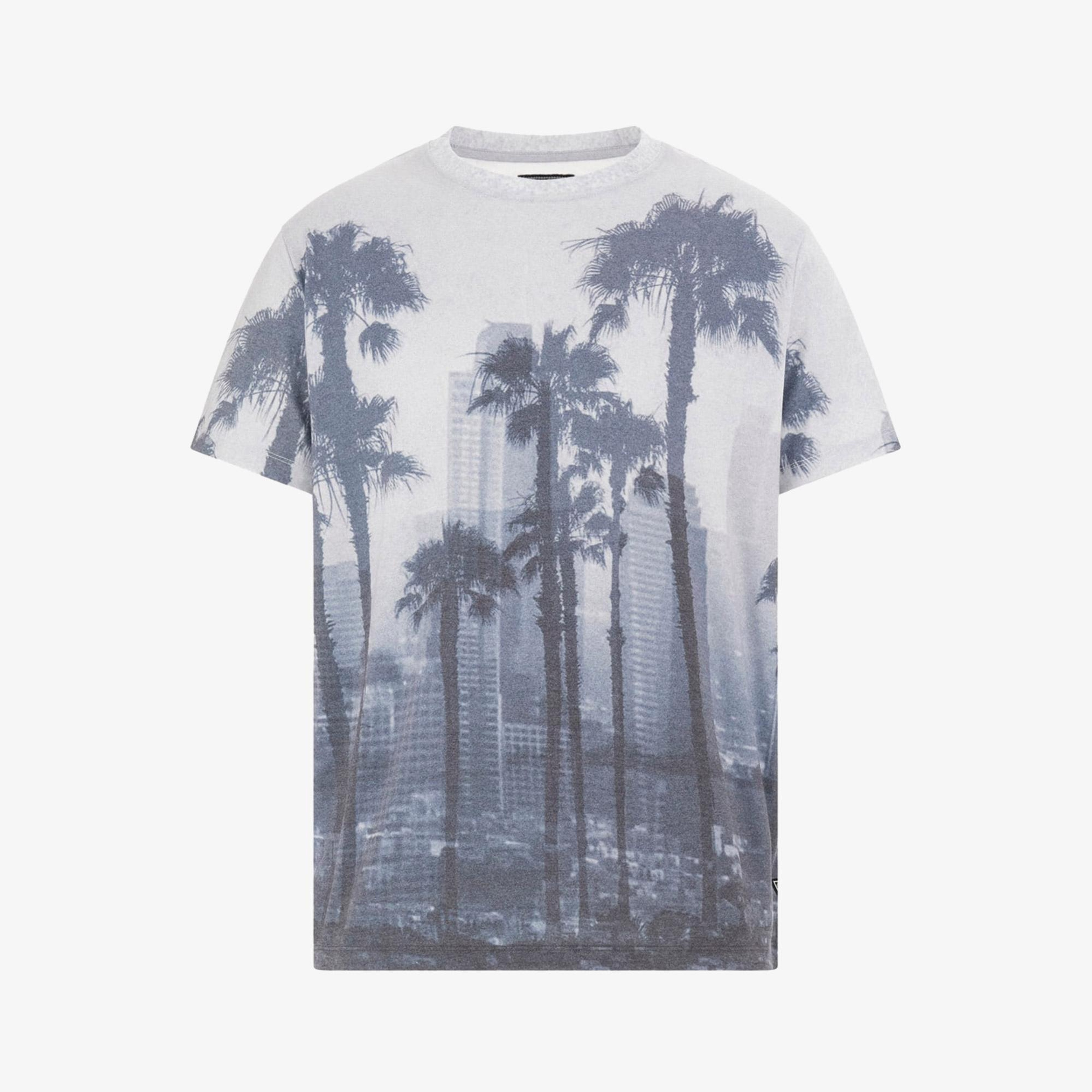 Guess Cn Palm Single 190 Erkek Gri T-Shirt