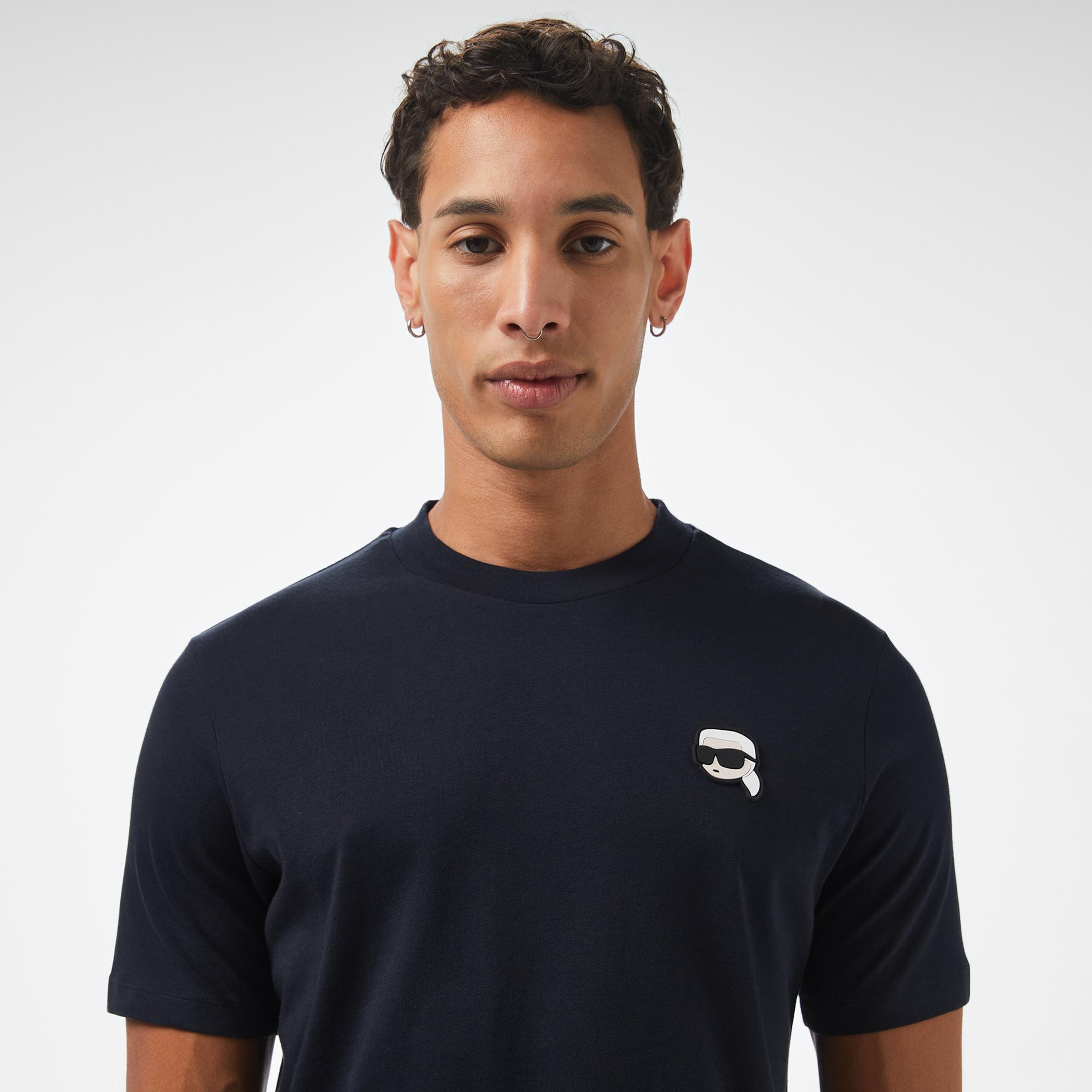 Karl Lagerfeld Erkek Mavi T-Shirt