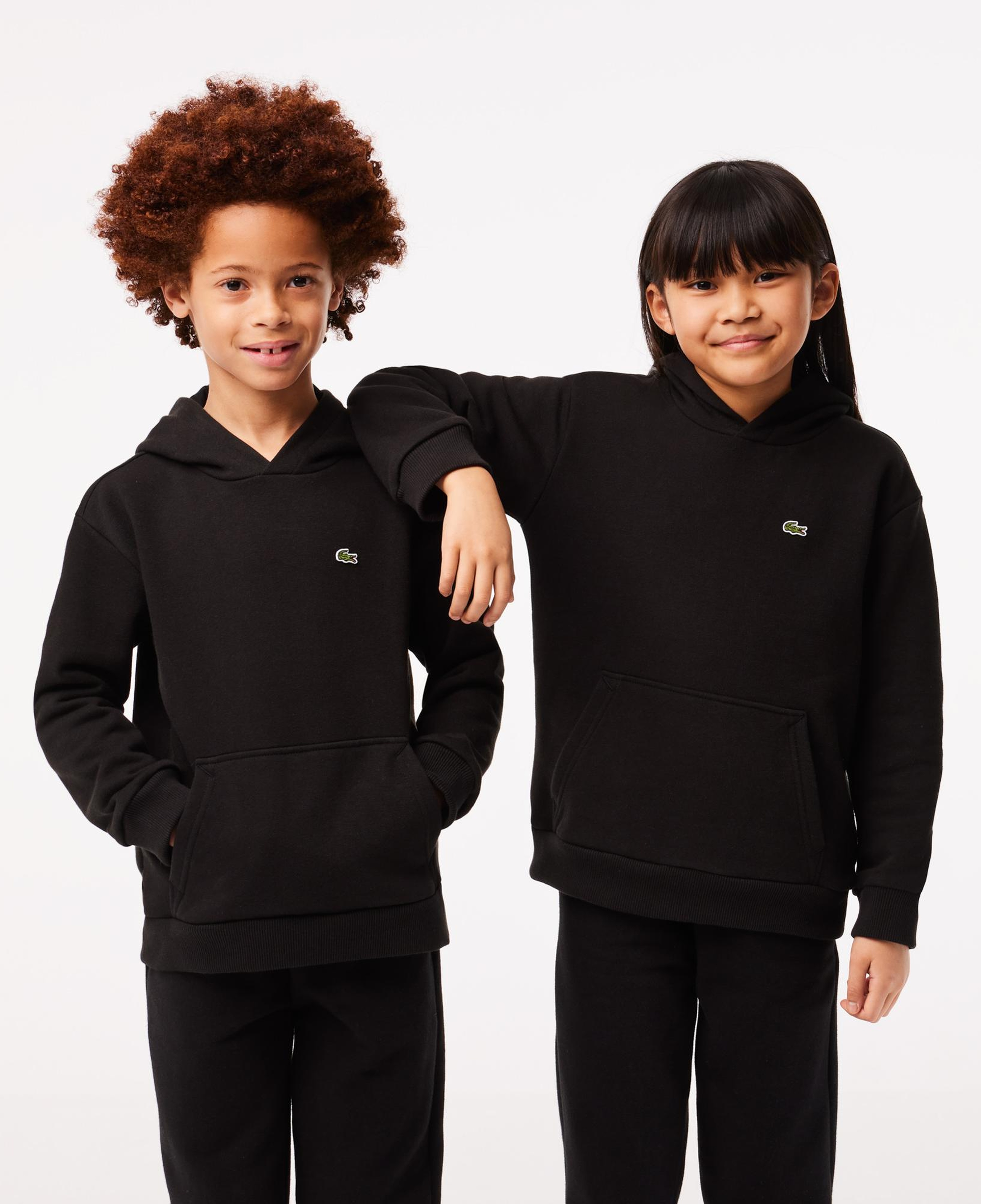 Lacoste Çocuk Kapüşonlu Siyah Sweatshirt