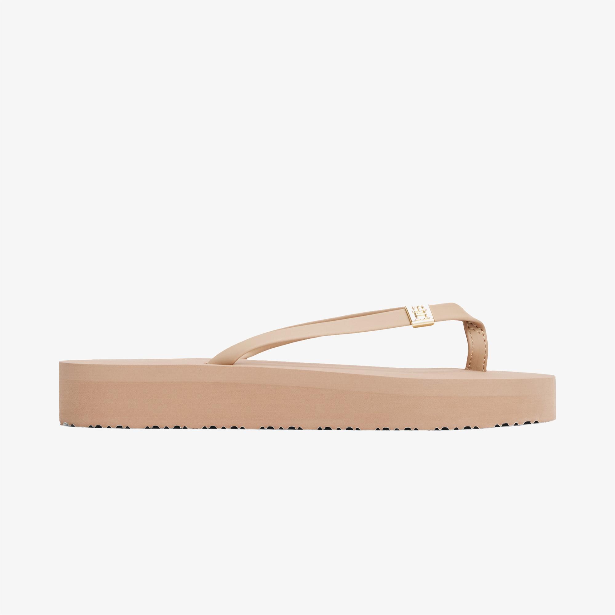 Tommy Hilfiger Elevated Chic Beach Kadın Bej Terlik
