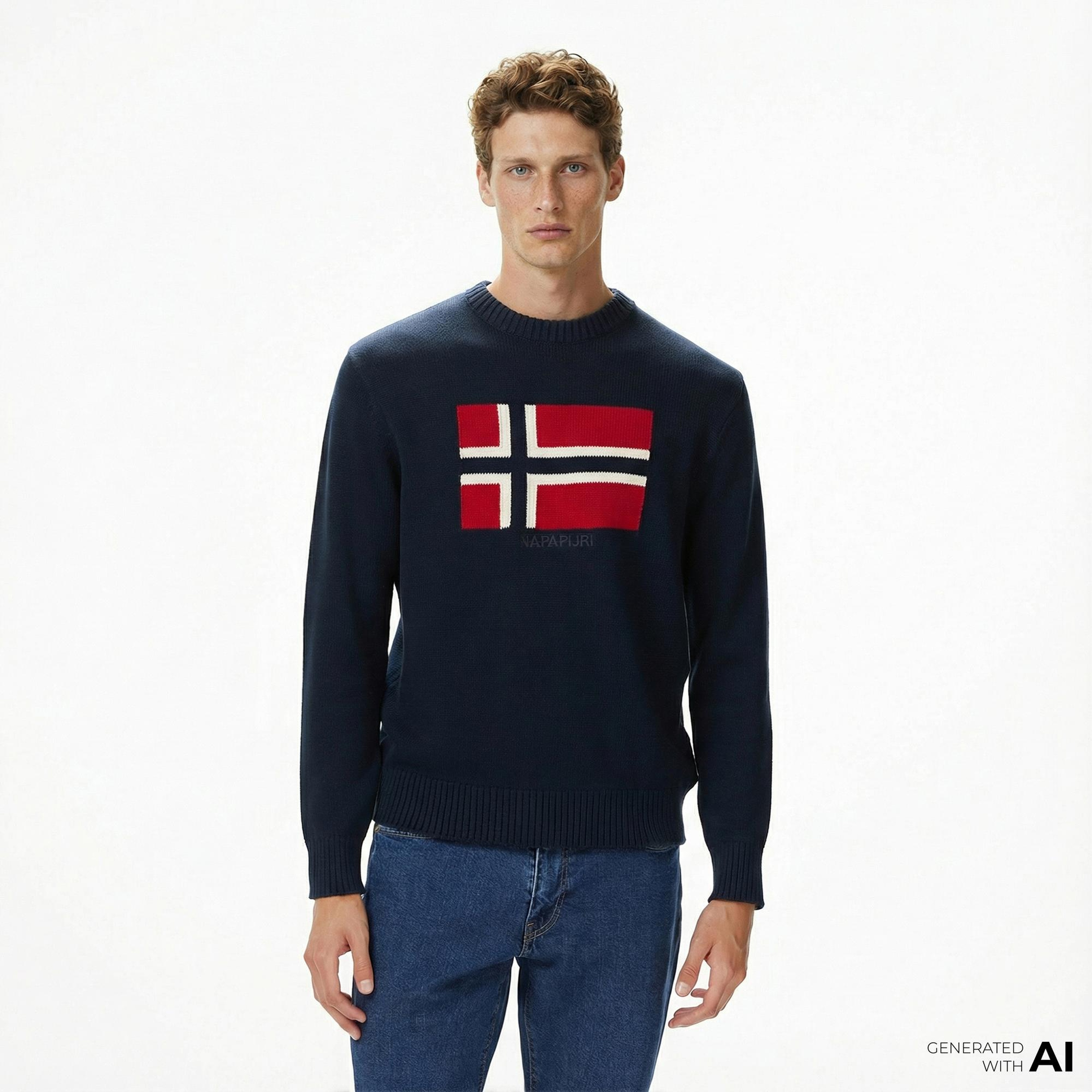 Napapijri D-Mura Erkek Mavi Kazak