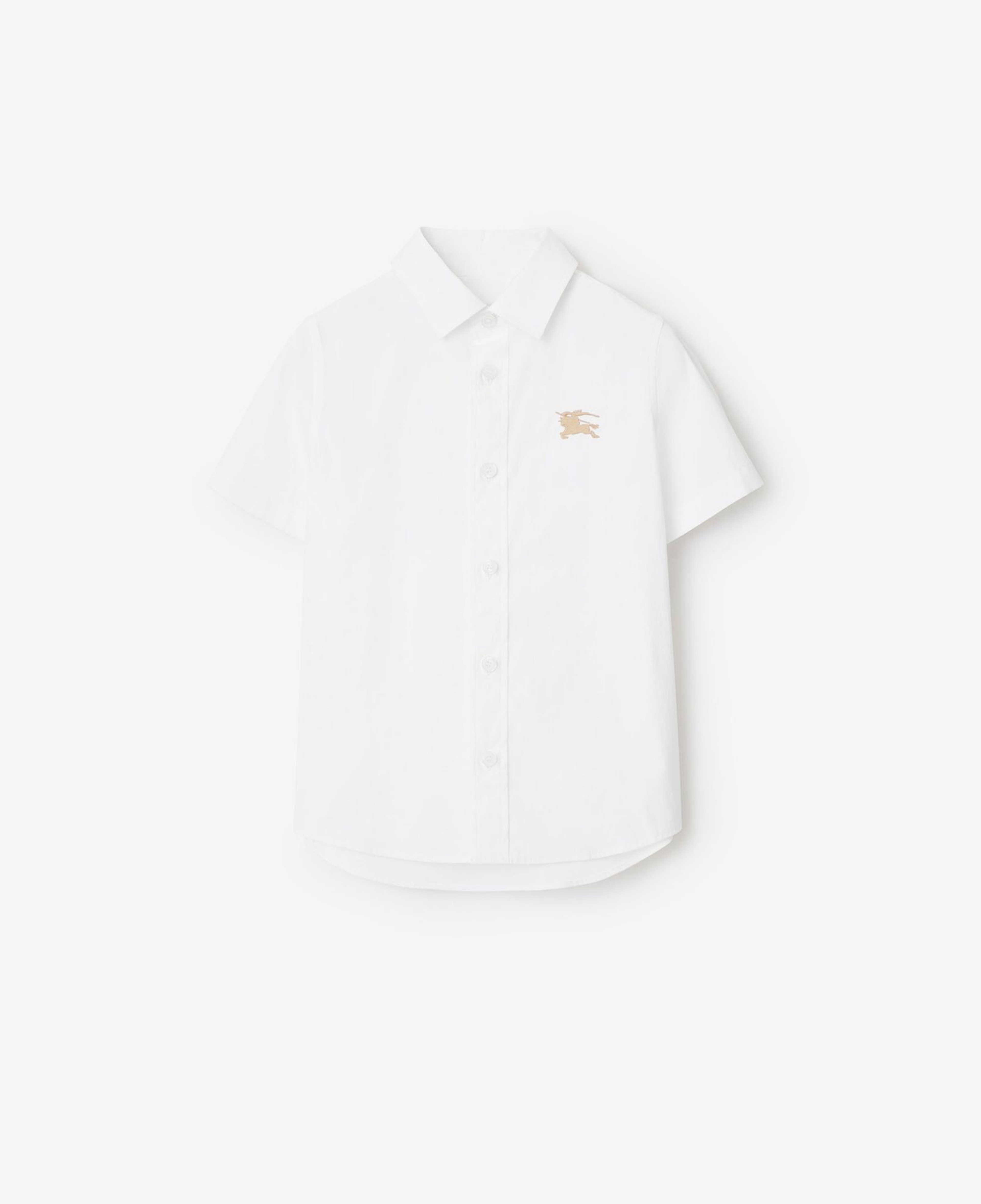 Burberry Owen Stretch Cotton Çocuk Beyaz Gömlek