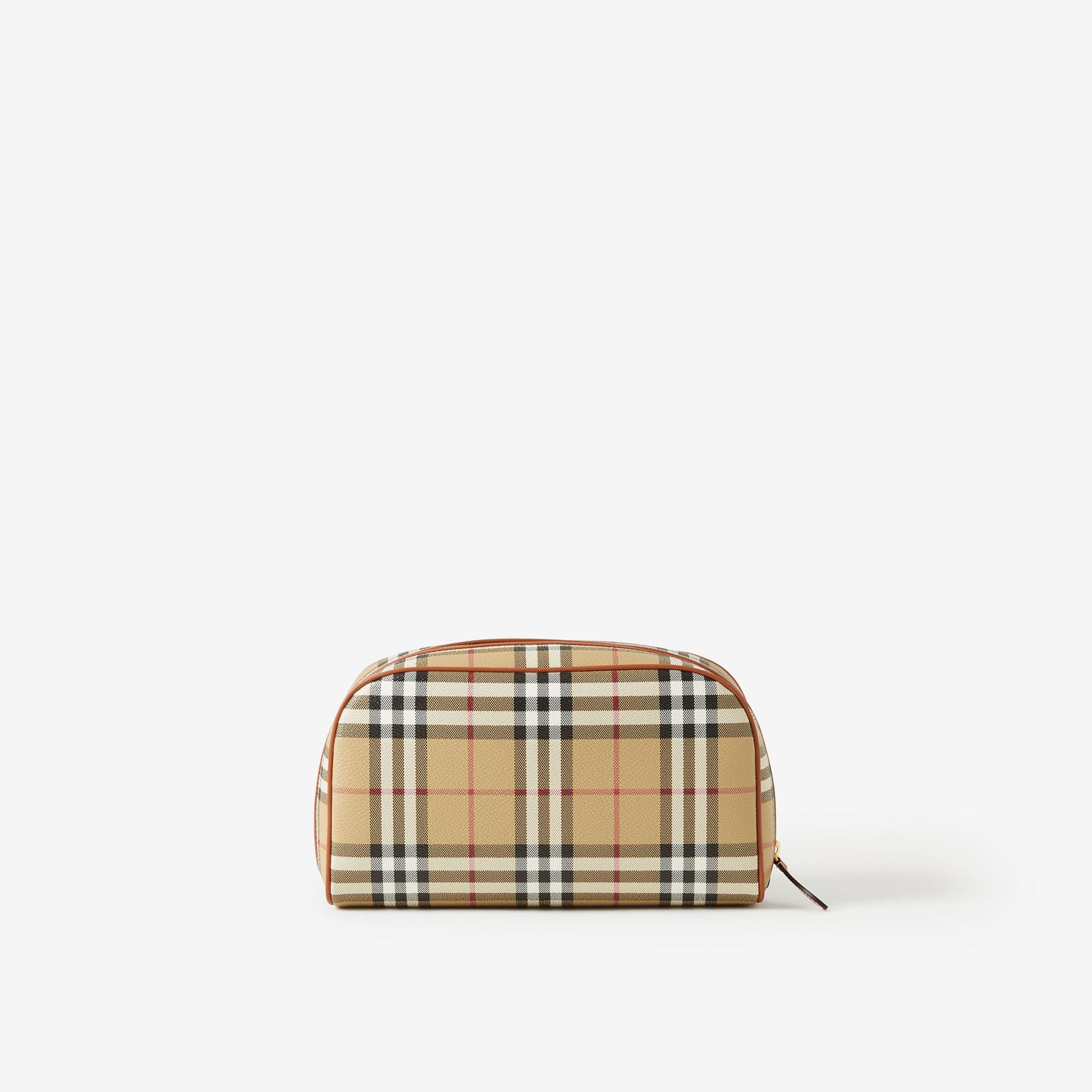 Burberry Cosmetic Medium Travel Pouch Kadın Bej Çanta