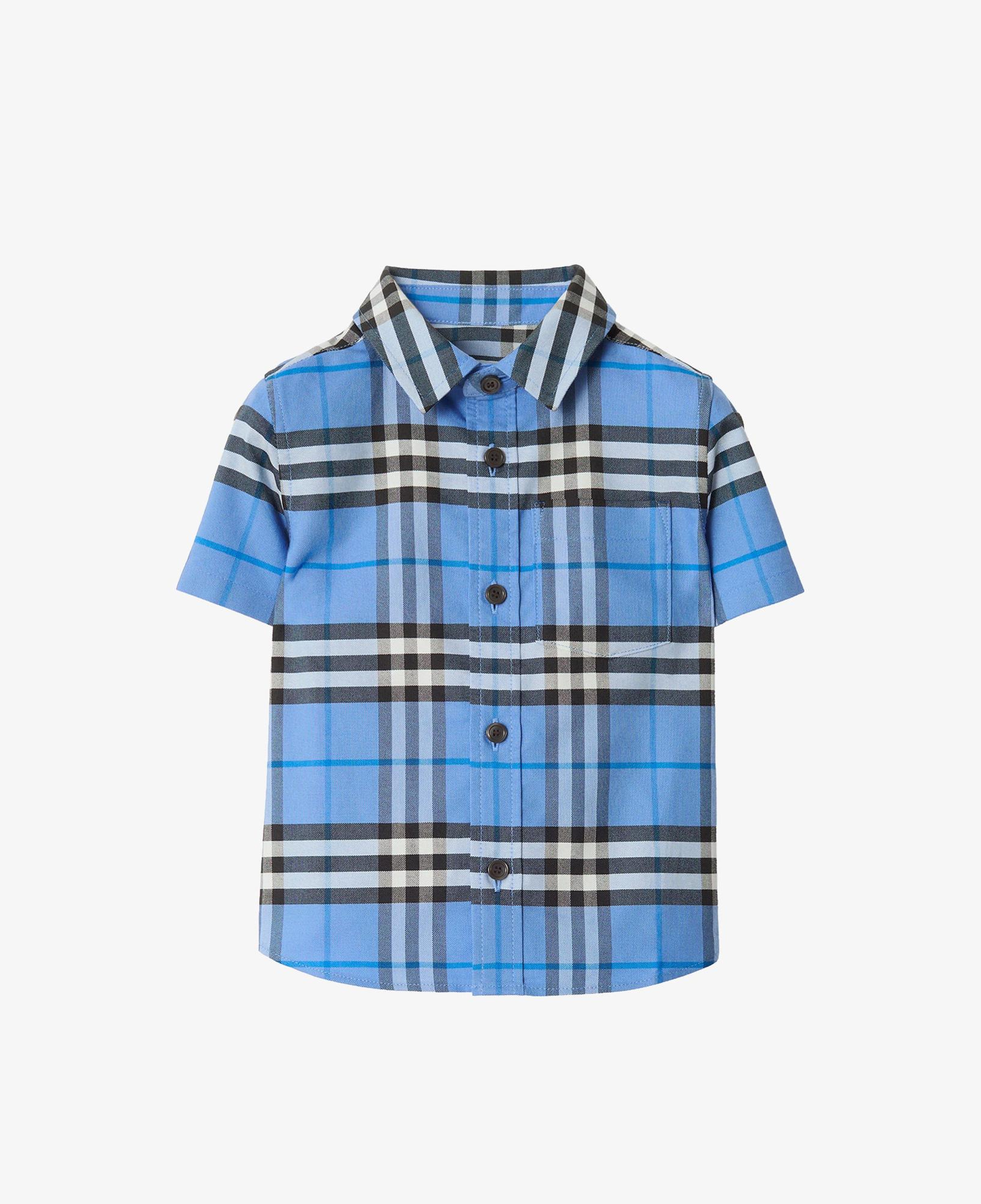 Burberry Owen Check Çocuk Mavi Gömlek
