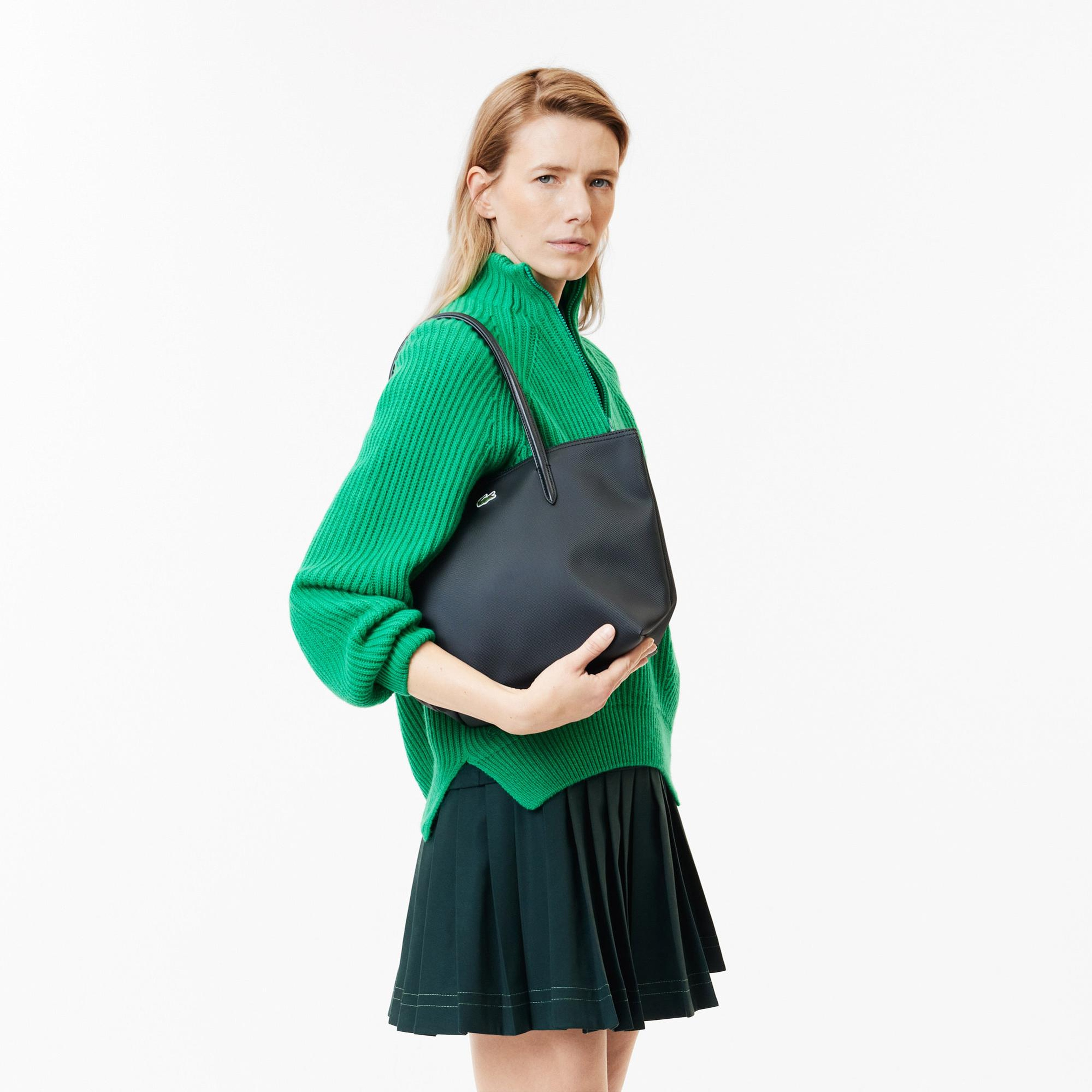 Lacoste Small L.12.12 Kadın Siyah Omuz Çantası