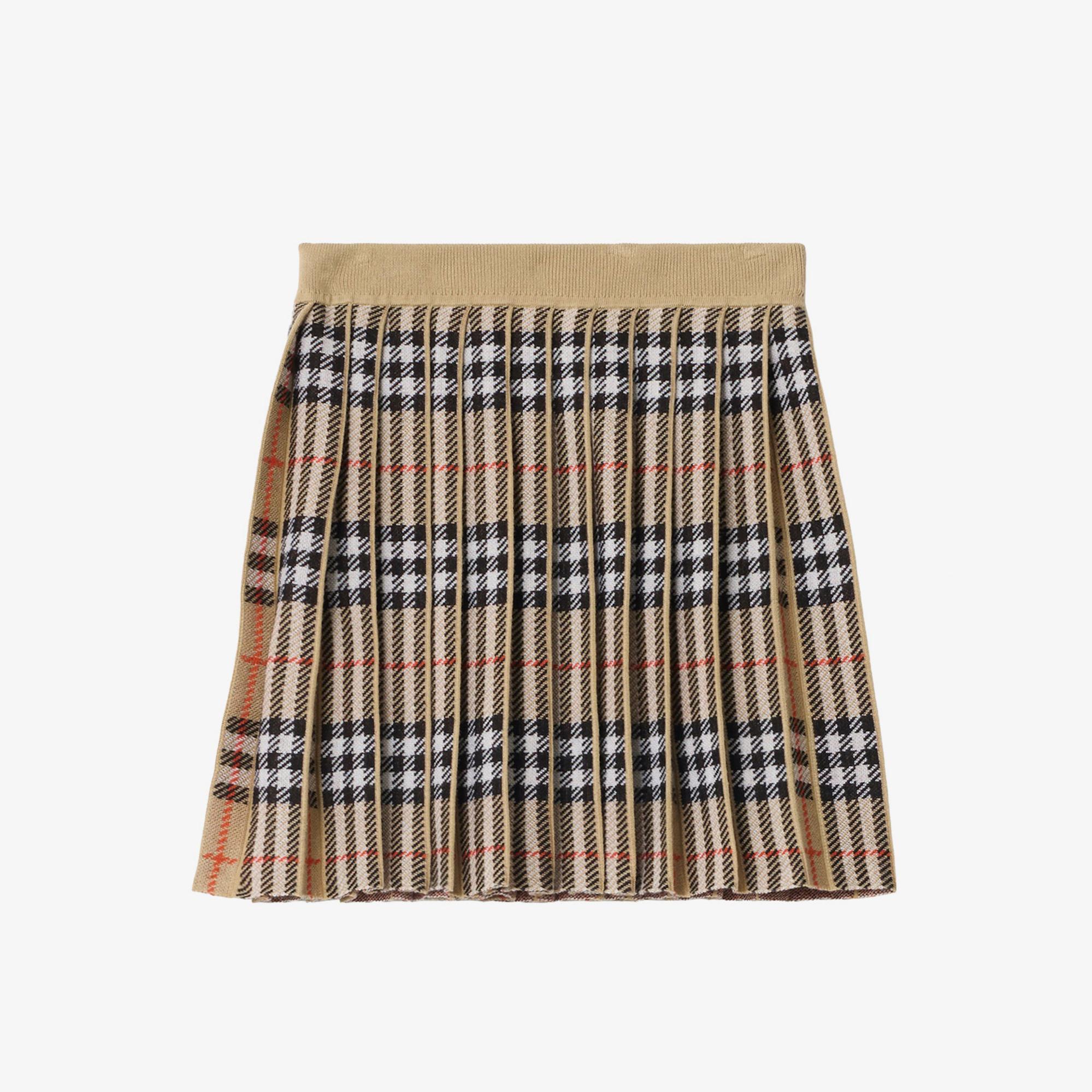 Burberry Phılomena Check Çocuk Bej Etek