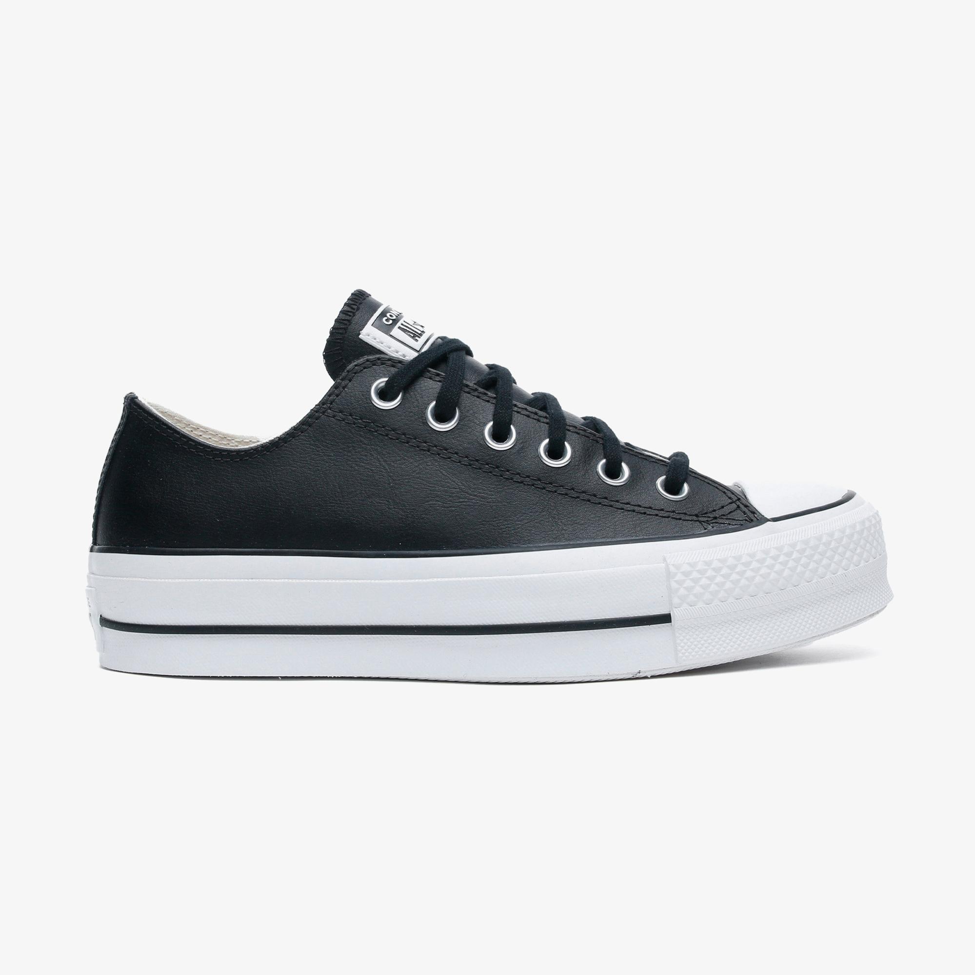 Converse Chuck Taylor All Star Lift Unisex Siyah Deri Platform Sneaker