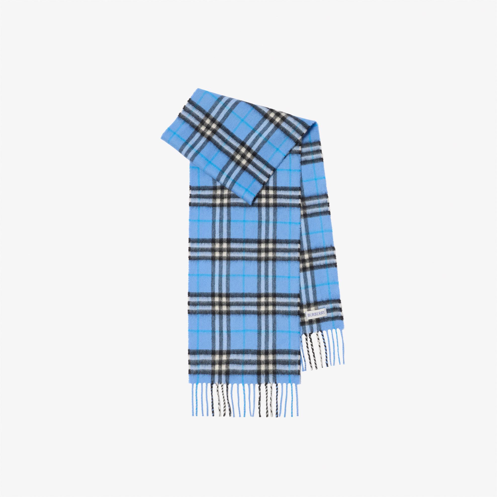 Burberry Check Cash Çocuk Mavi Atkı