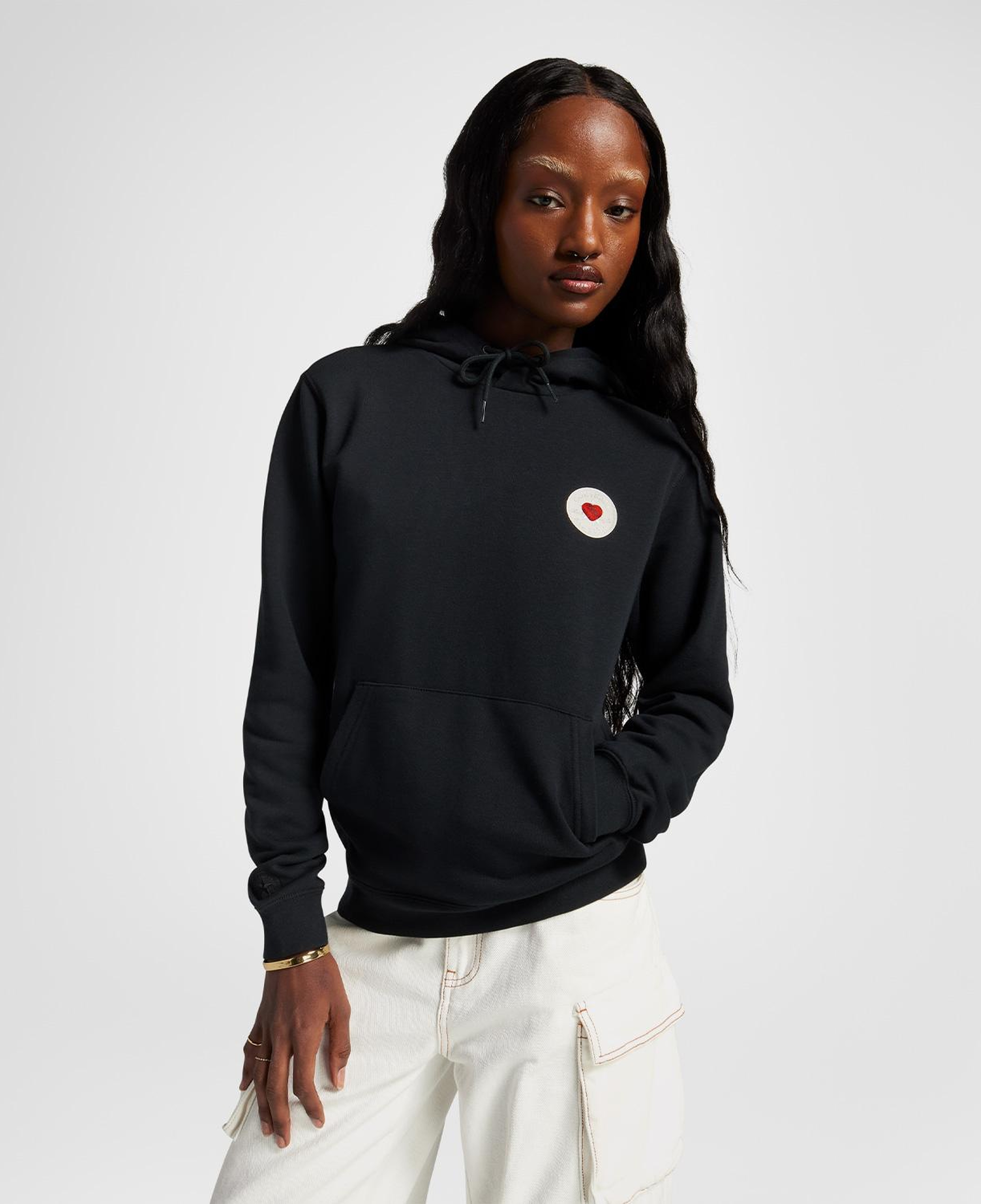 Converse Y2K Heart Pullover Kadın Siyah Hoodie