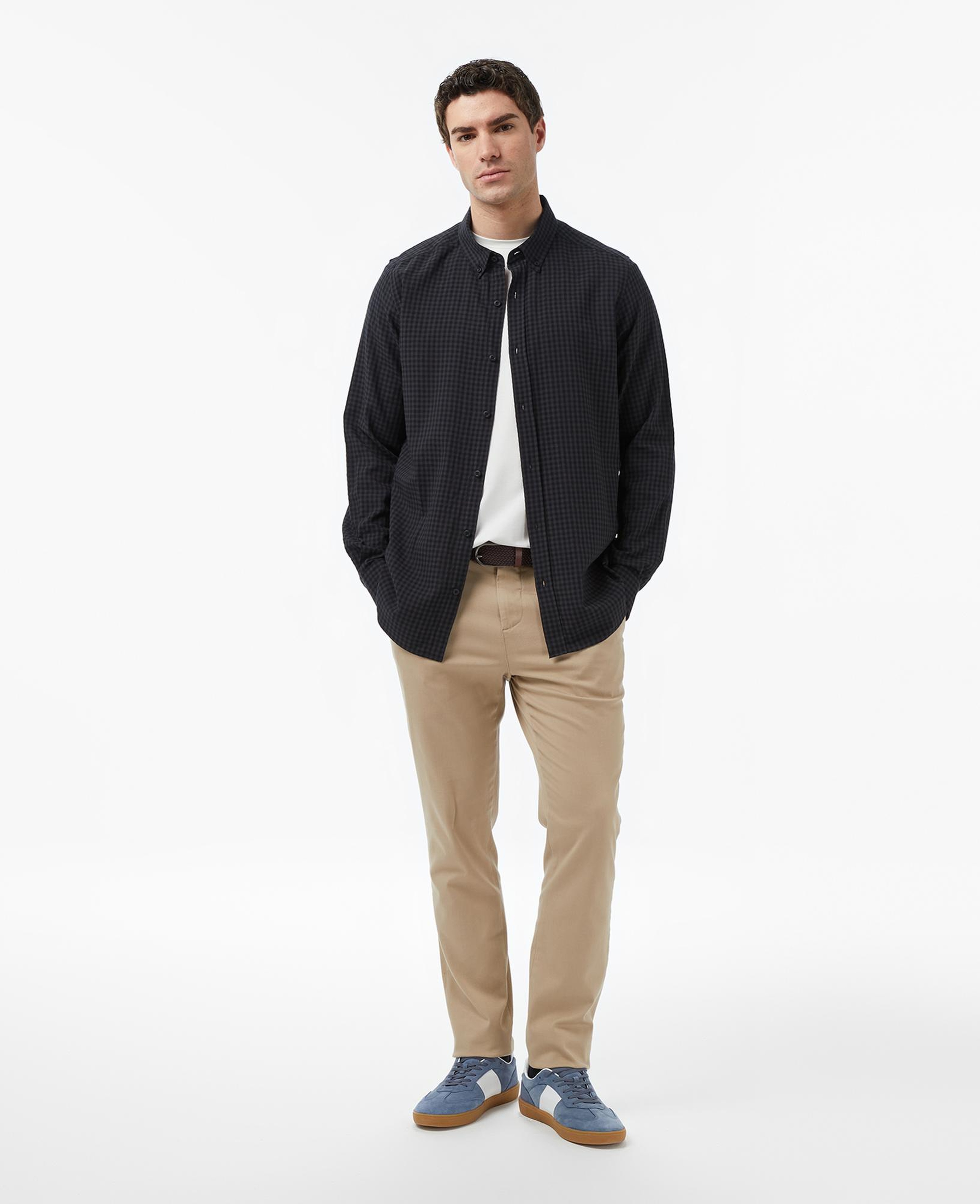 Nautica Erkek Siyah Regular Fit Kareli Gömlek