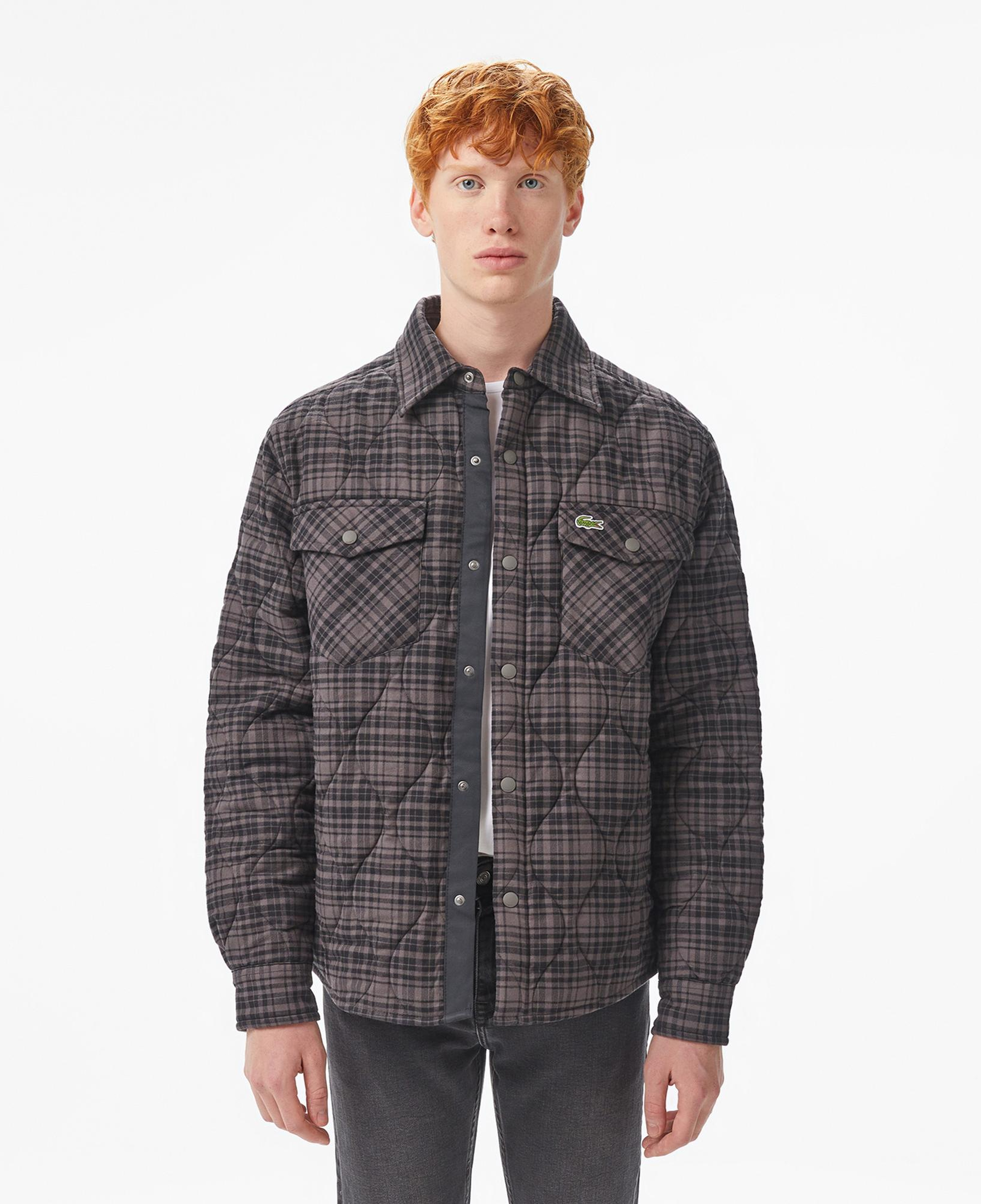 Lacoste Erkek Relaxed Fit Kareli Siyah Gömlek