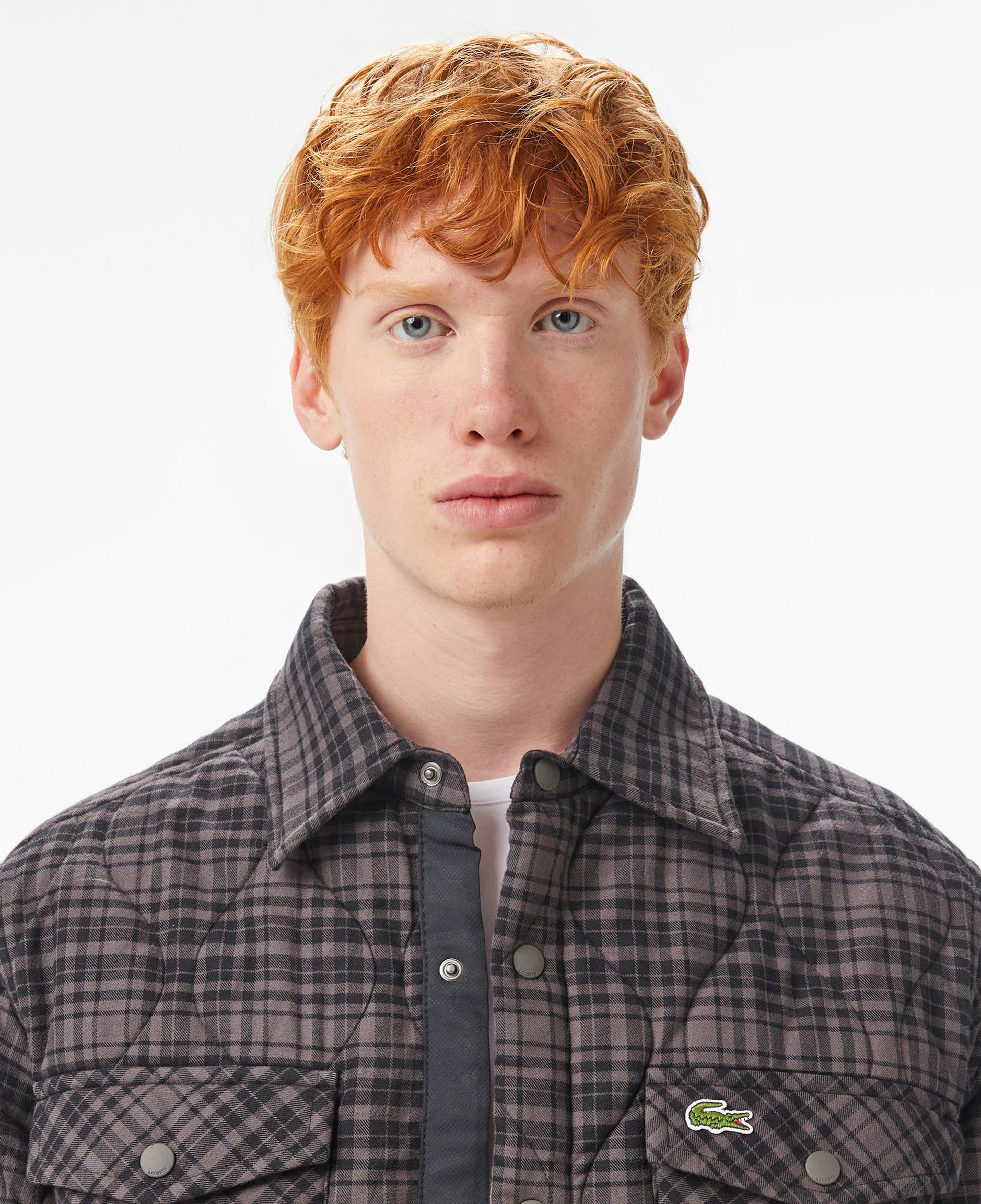 Lacoste Erkek Relaxed Fit Kareli Siyah Gömlek