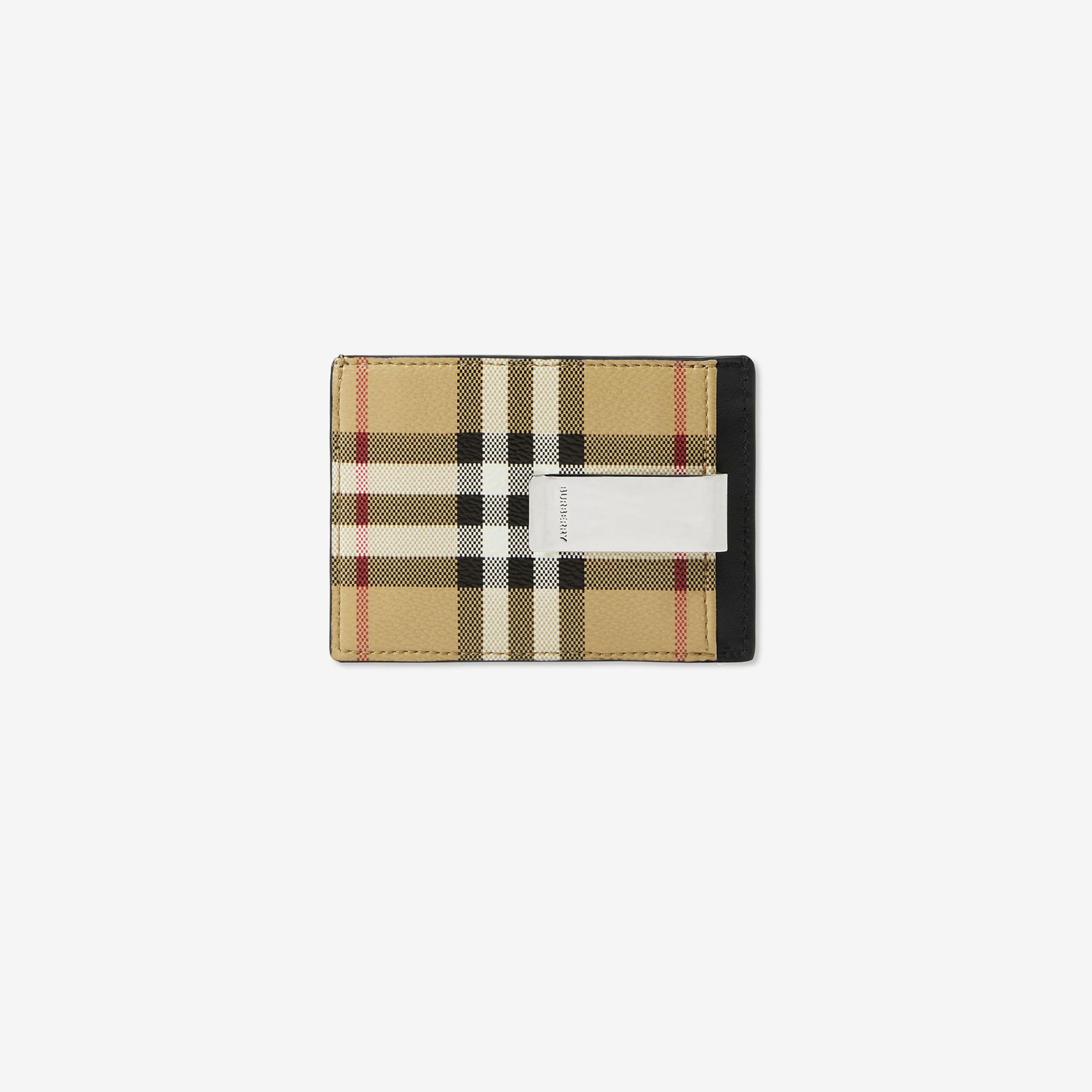 Burberry Check Money Clip Erkek Bej Kartlık