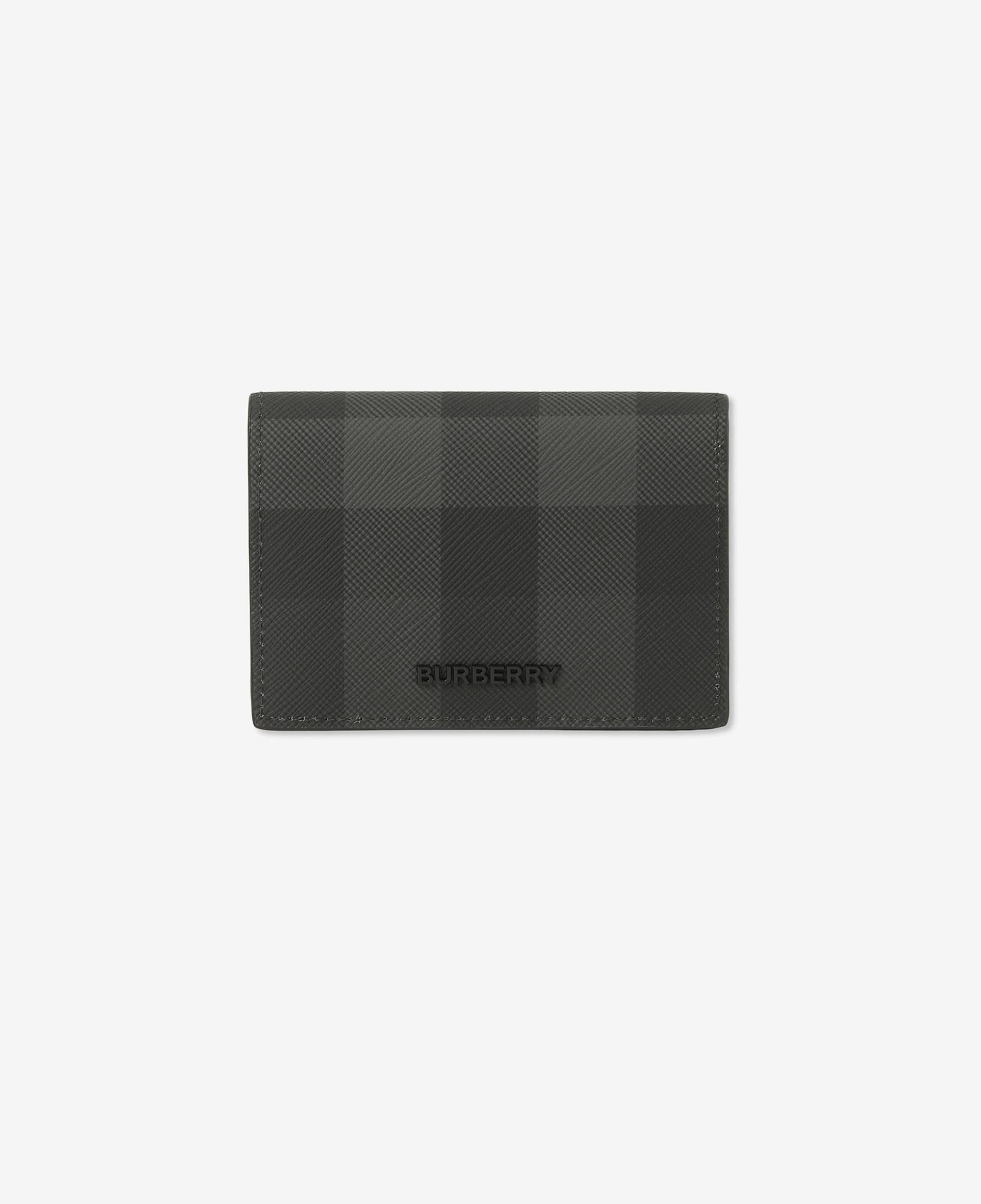 Burberry Check and Leather Erkek Gri Kartlık
