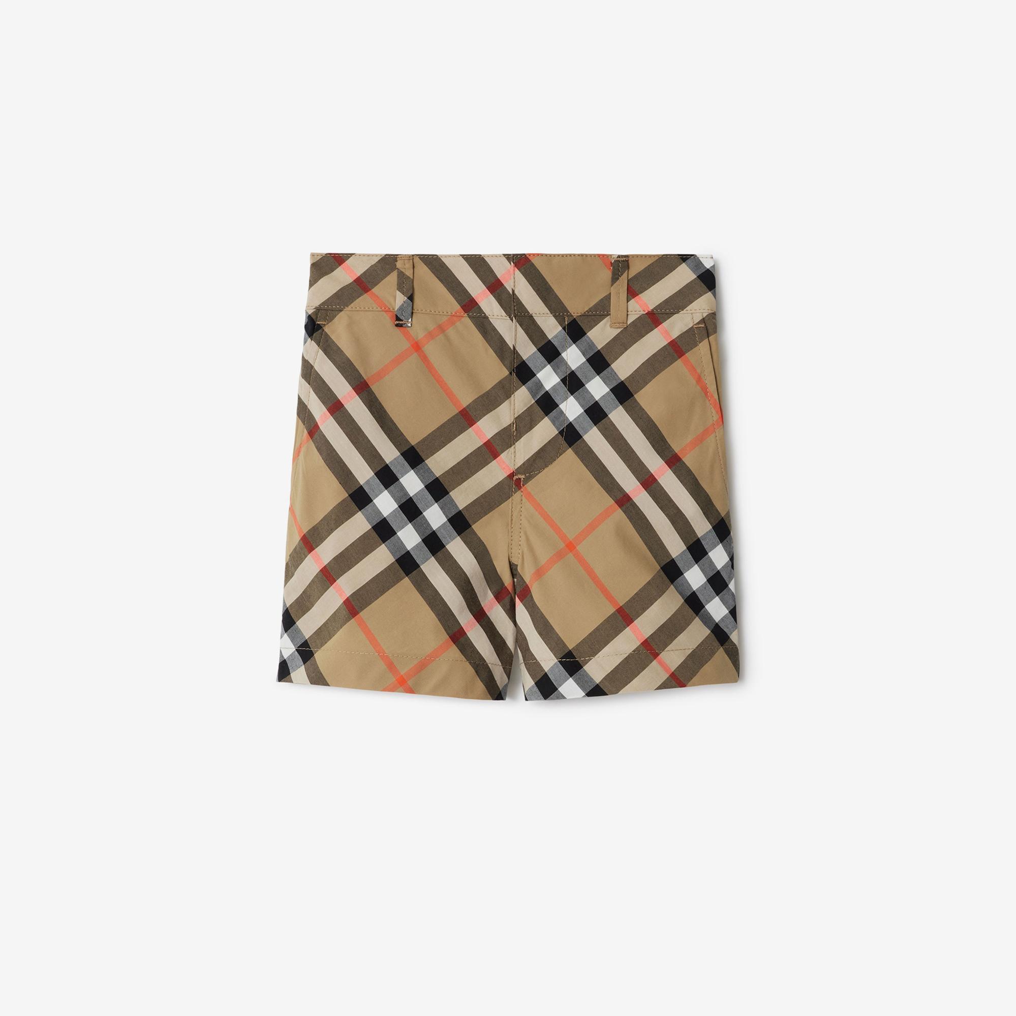 Burberry Check Pamuk Çocuk Bej Şort