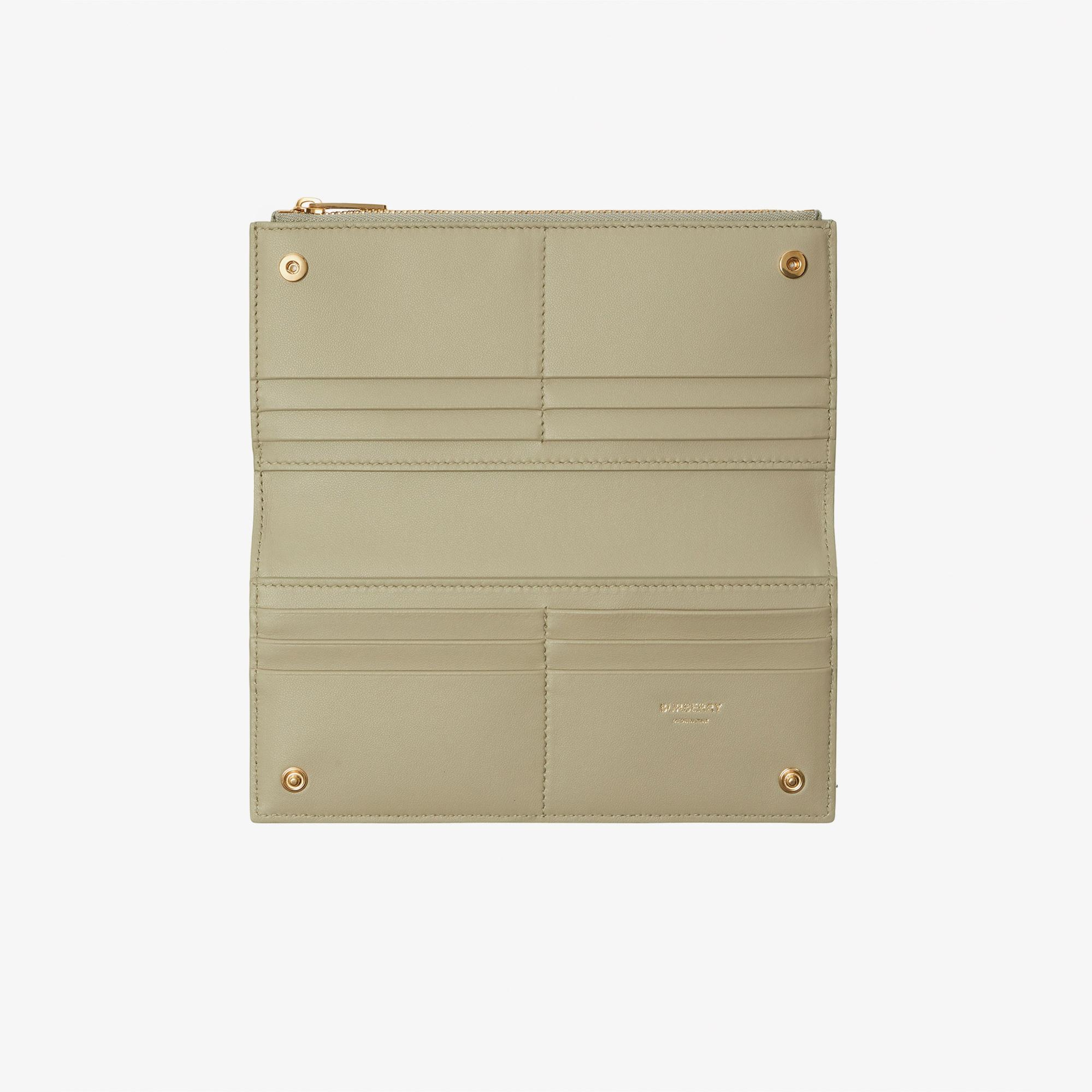 Burberry Large Check Bifold Kadın Krem Rengi Cüzdan