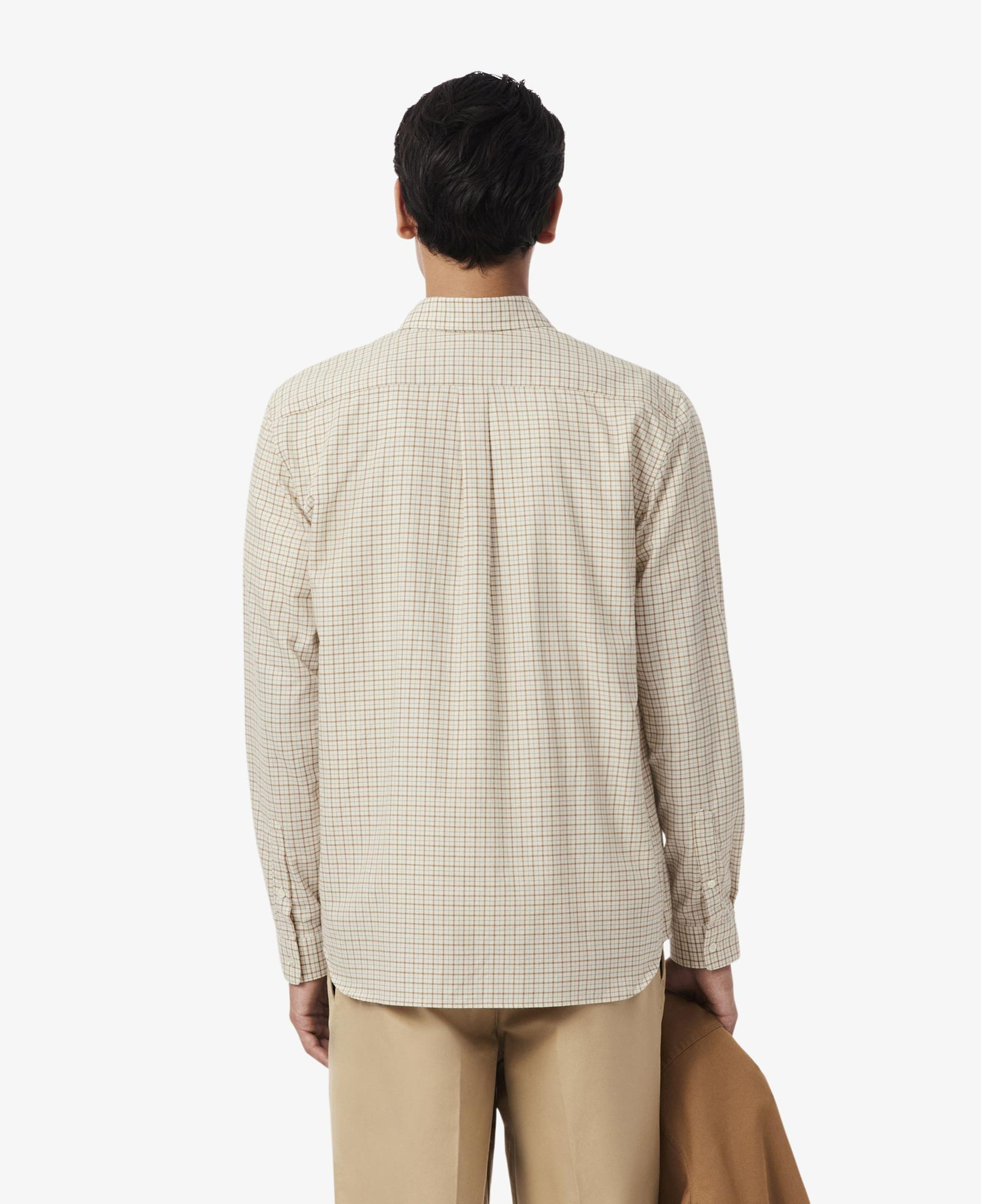 Lacoste Erkek Regular Fit Kareli Kahverengi Gömlek