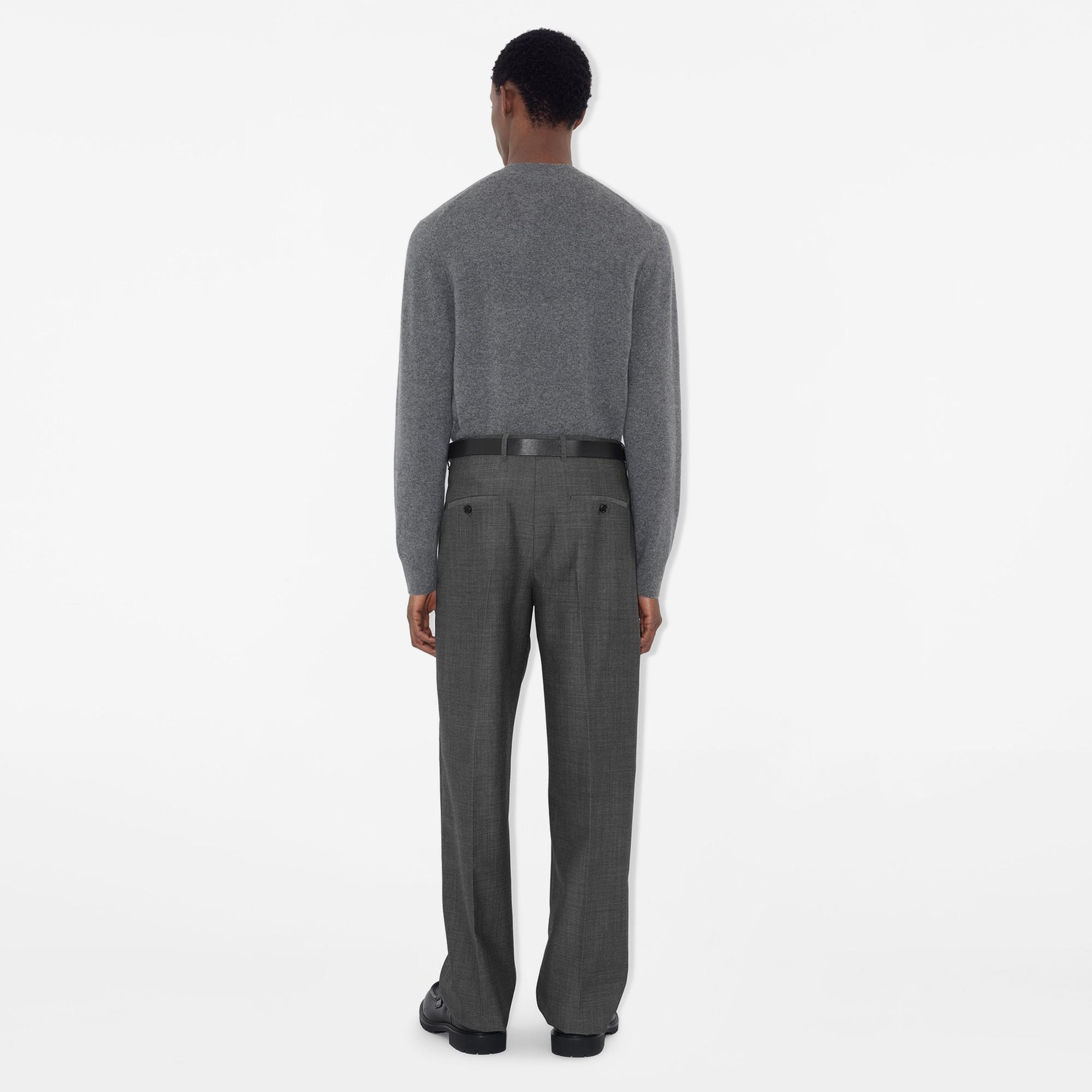 Burberry Cashmere Blend Erkek Gri Triko