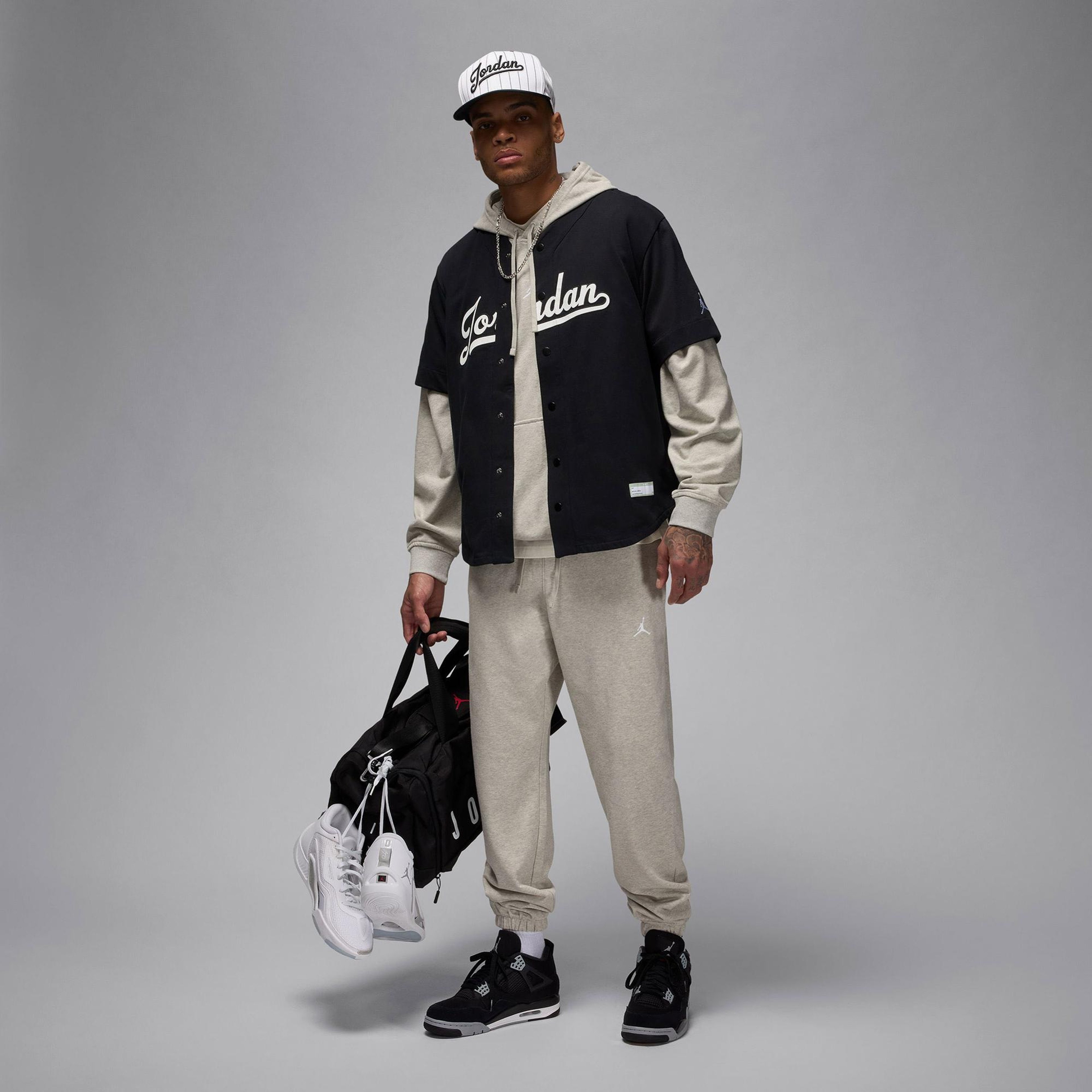 Jordan Dri-Fit Sport Crossover Fleece Erkek Gri Eşofman Altı