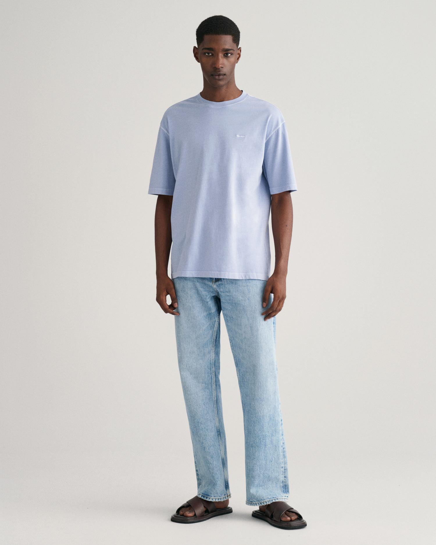 GANT Erkek Mavi Relaxed Fit Bisiklet Yaka T-shirt