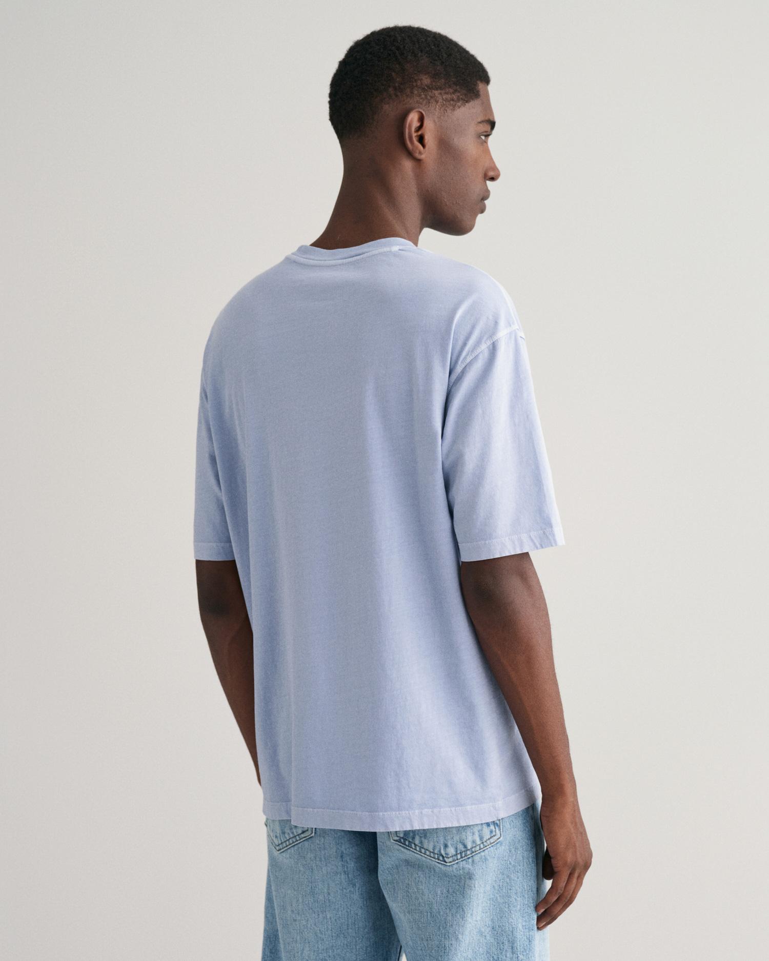 GANT Erkek Mavi Relaxed Fit Bisiklet Yaka T-shirt