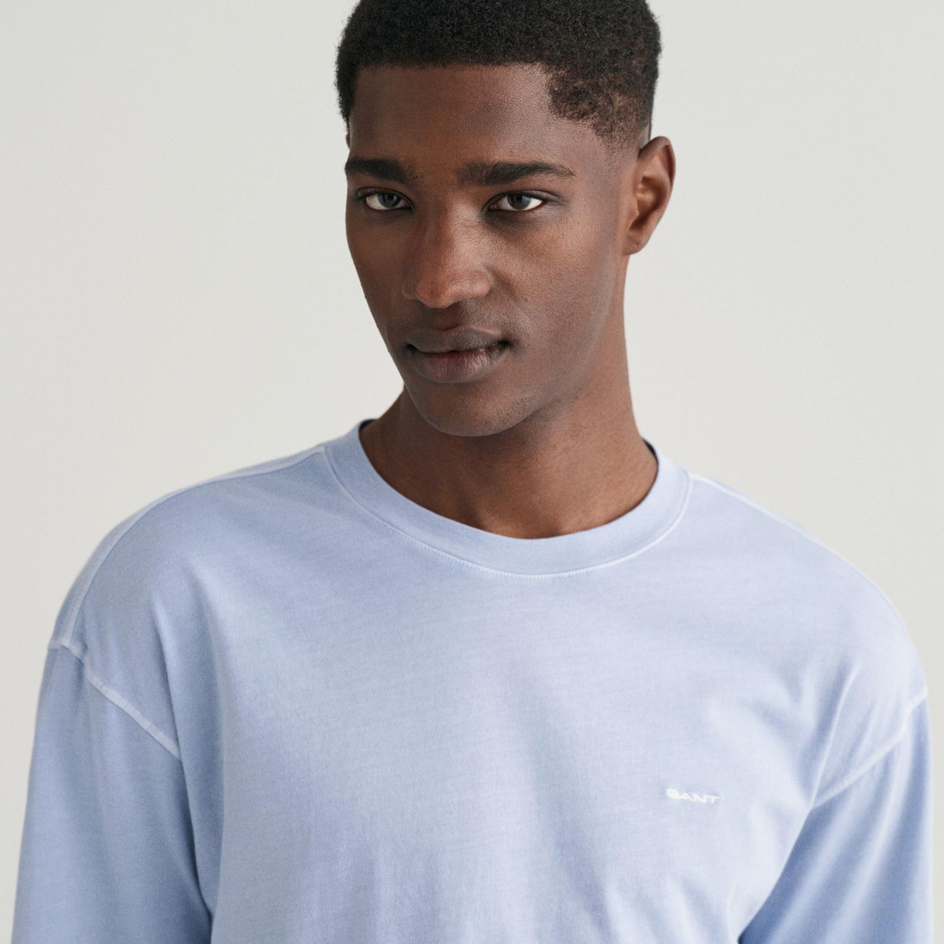 GANT Erkek Mavi Relaxed Fit Bisiklet Yaka T-shirt