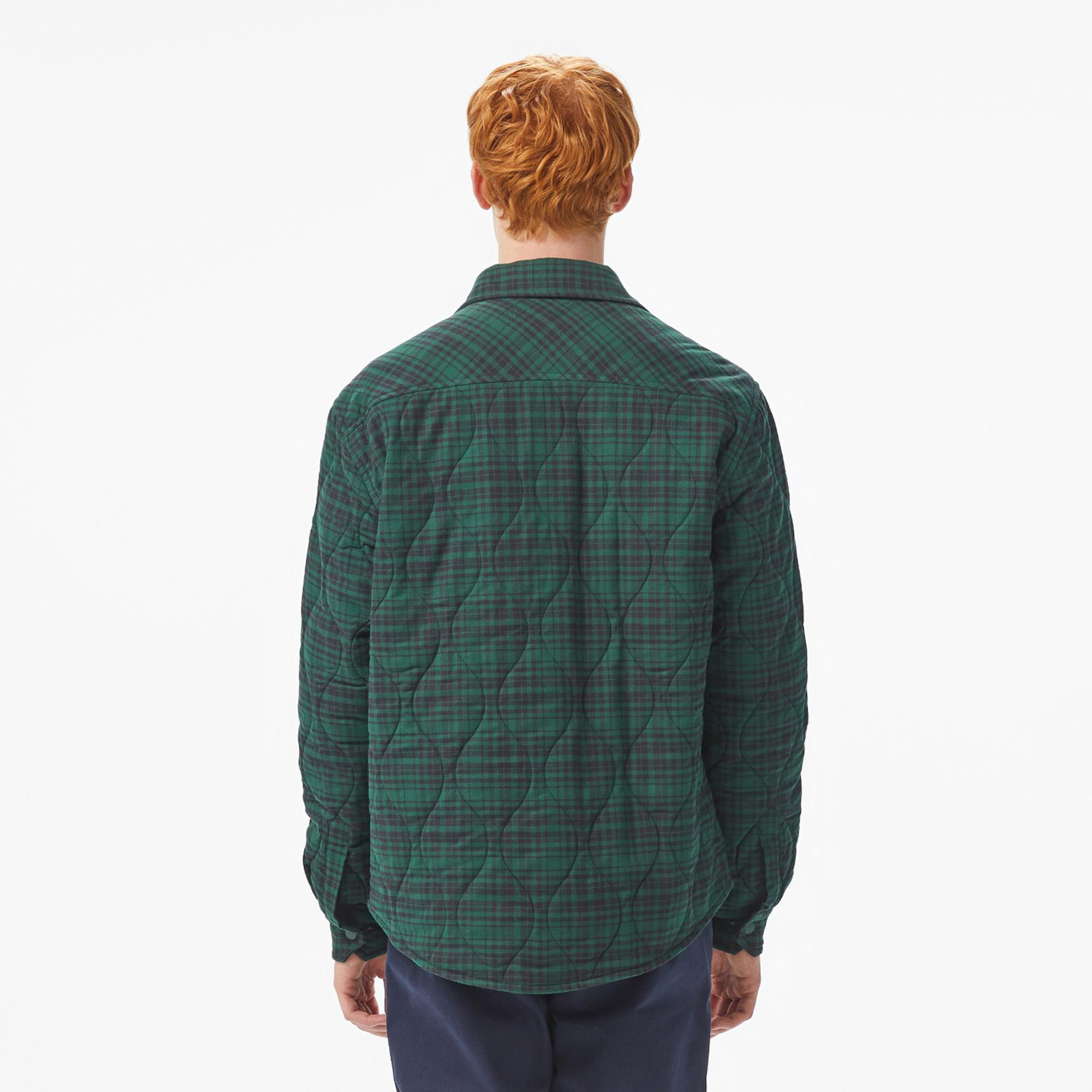 Lacoste Erkek Relaxed Fit Kareli Yeşil Gömlek