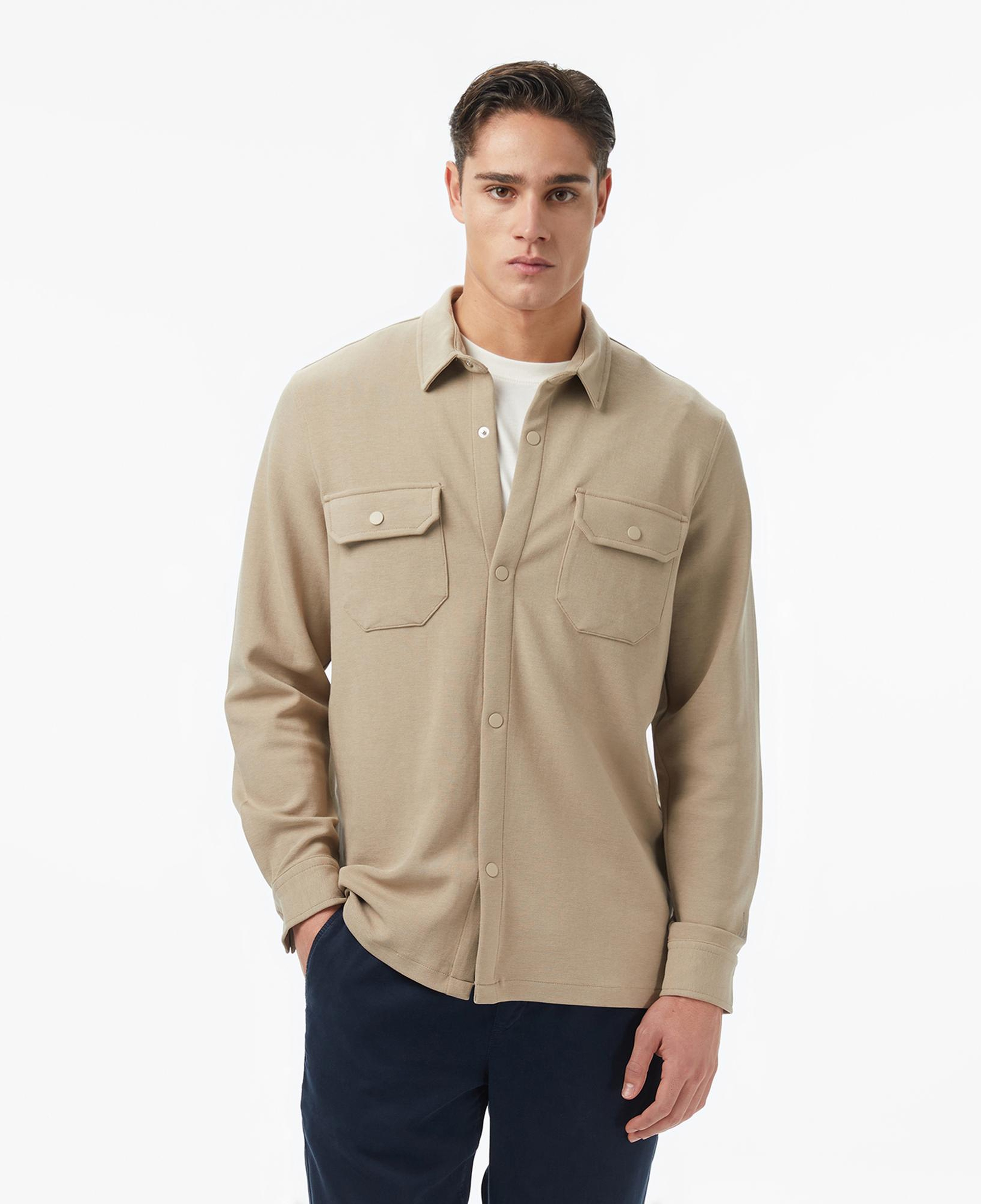 Nautica Erkek Bej Classic Fit Gömlek