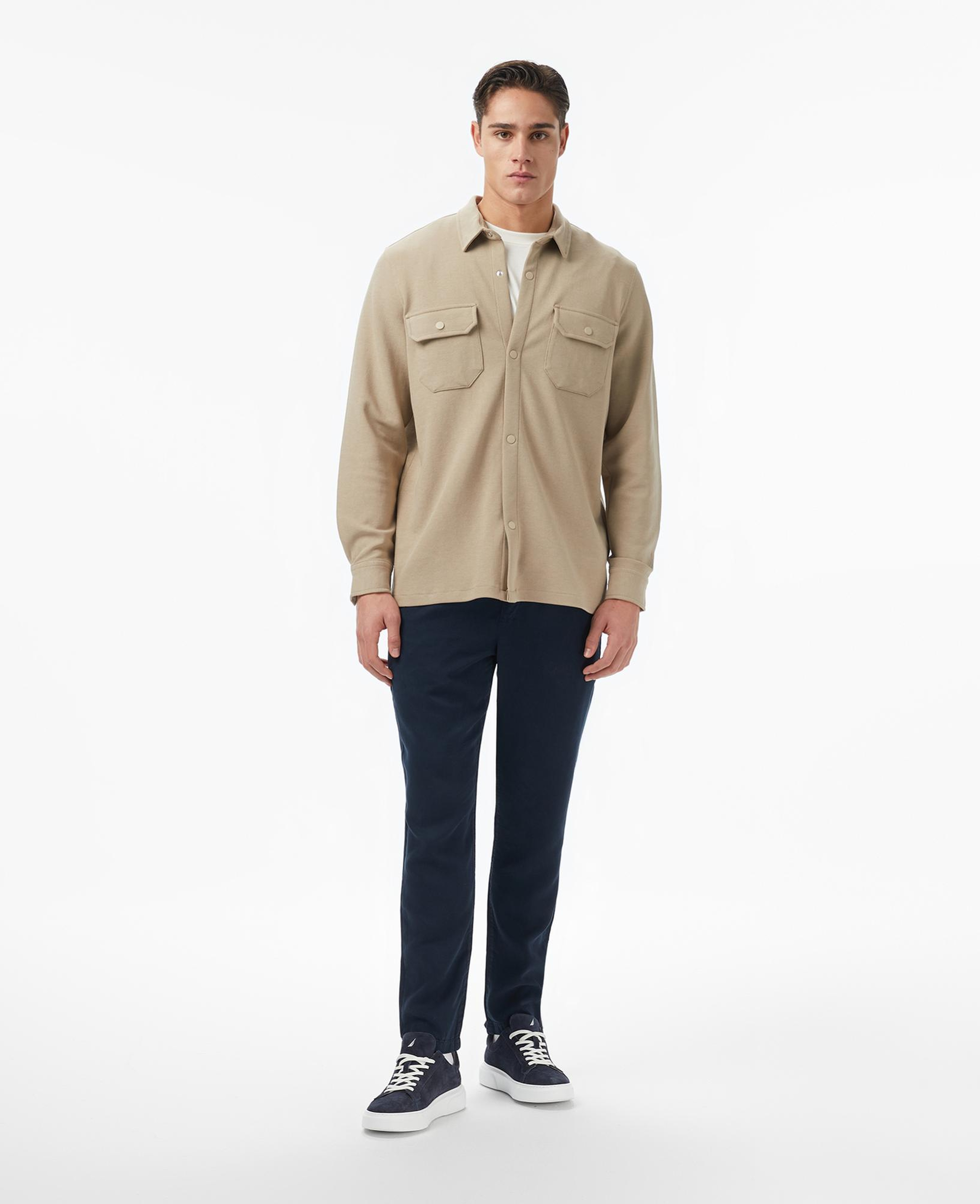 Nautica Erkek Bej Classic Fit Gömlek