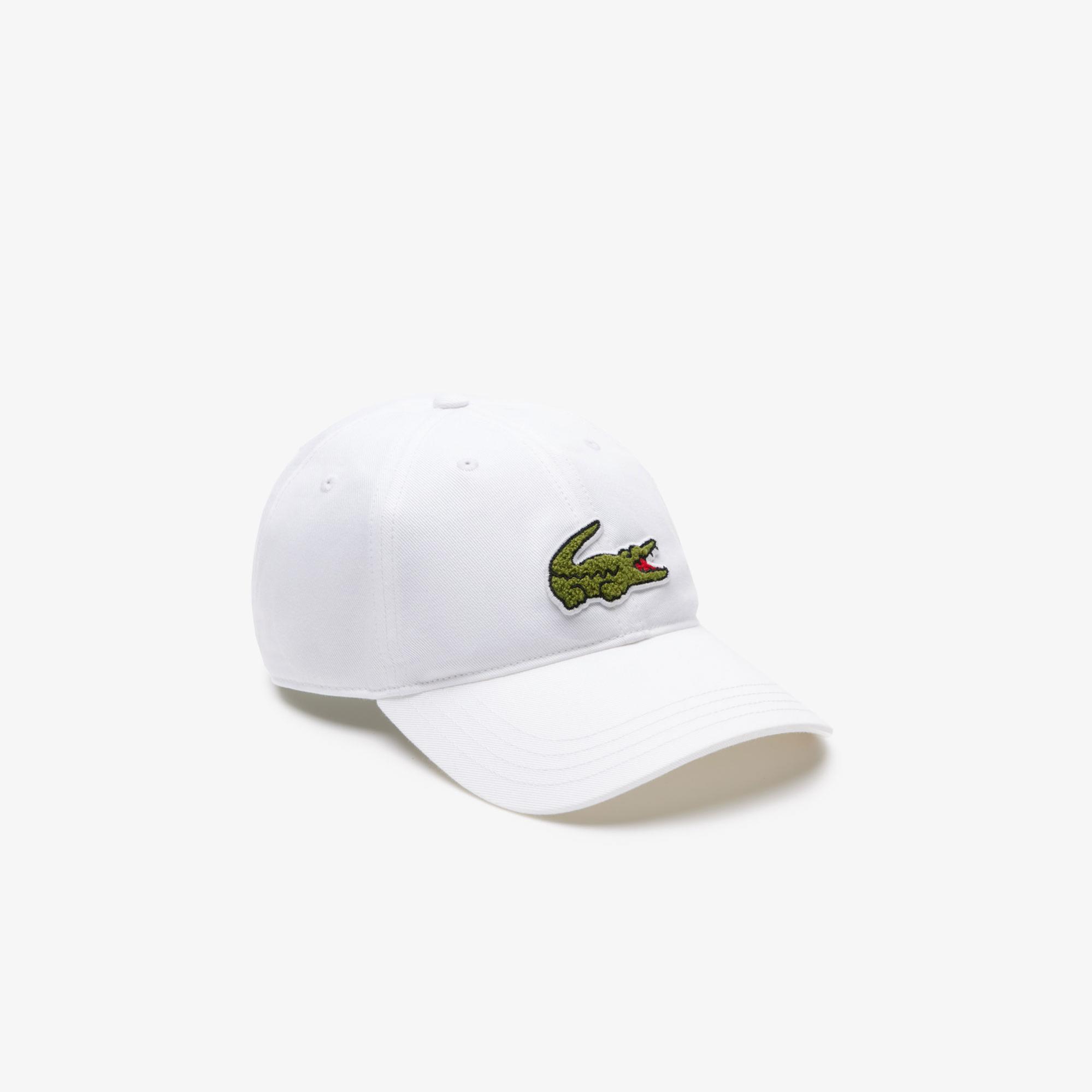 Lacoste Unisex Baskılı Beyaz Şapka